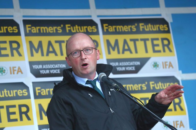 Kilkenny IFA chair Jim Mulhall at the rally in Cillín Hill, Kilkenny Source: @IFAmedia 