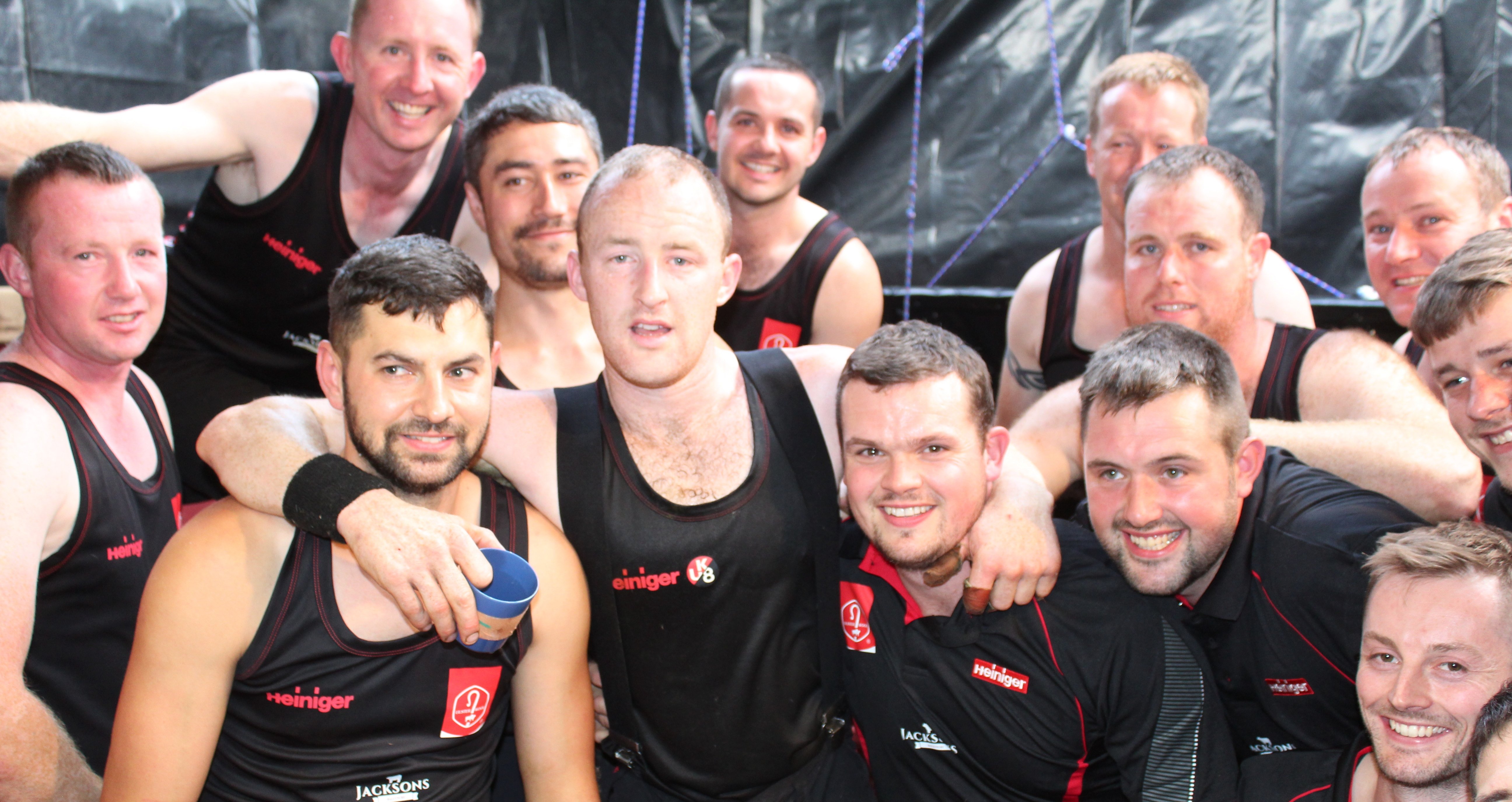 An Irish record in the bag: Tom Perry and members of his backroom team