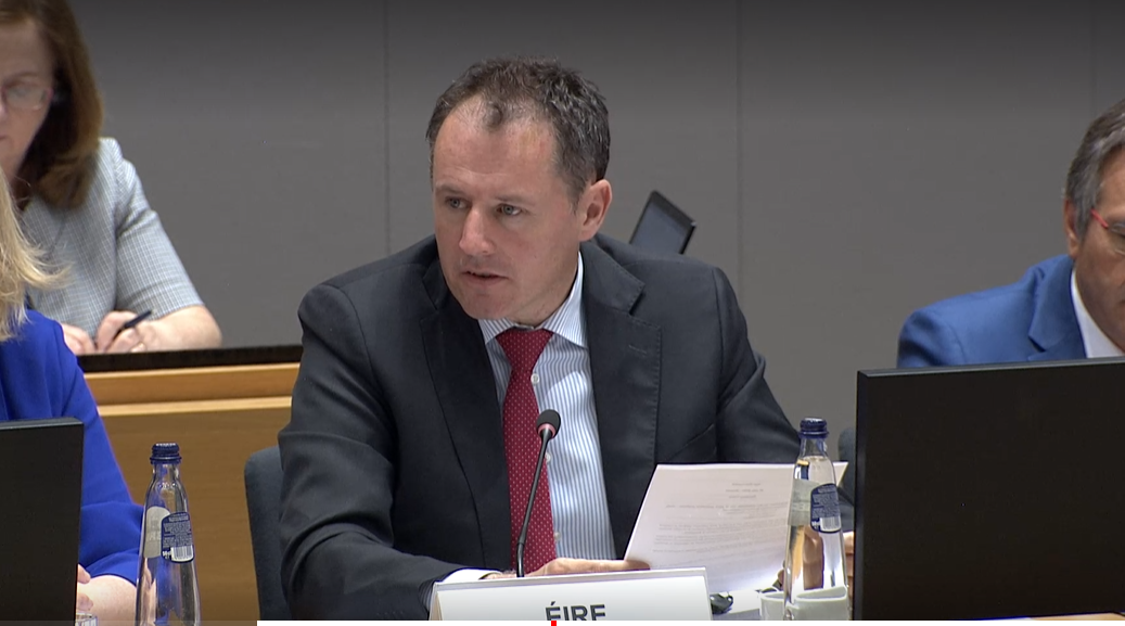 Minister for Agriculture, Food and the Marine Charlie McConalogue in Brussels Source: Council of the European Union