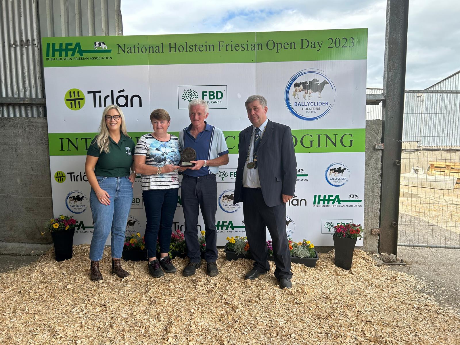 The award for VG/EX classified EBI cow that has not received the award previously was won by Doonmanagh LHZ Sunflower from the Doonmanagh herd of John P Galvin from Lispole, Co. Kerry