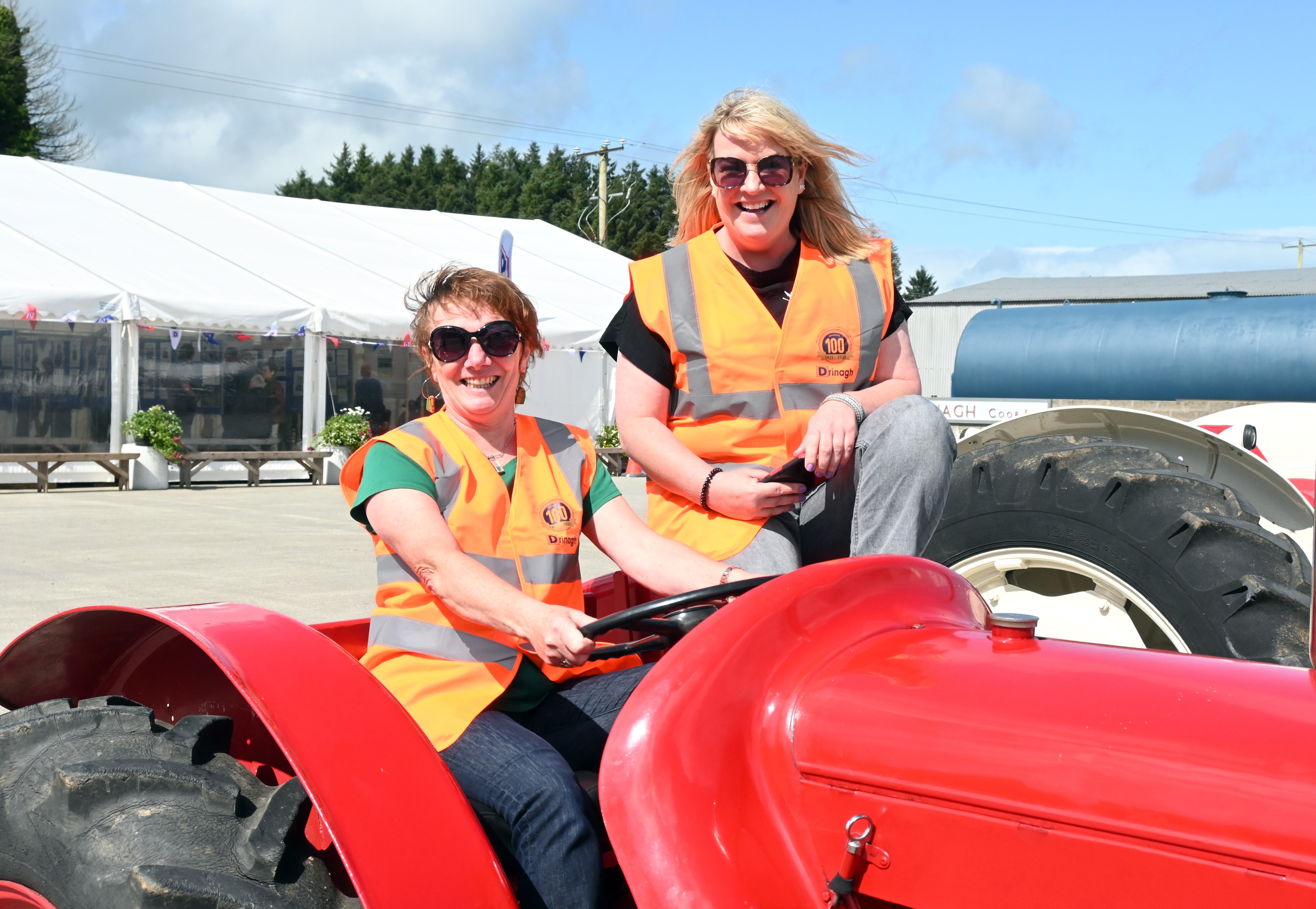 Teresa O’Shea and Carmel McCarthy, employees at Drinagh Bantry Hardware, take a break from duty at the Drinagh Centenary family day at Drinagh. Image: Philip O’Regan, Drinagh