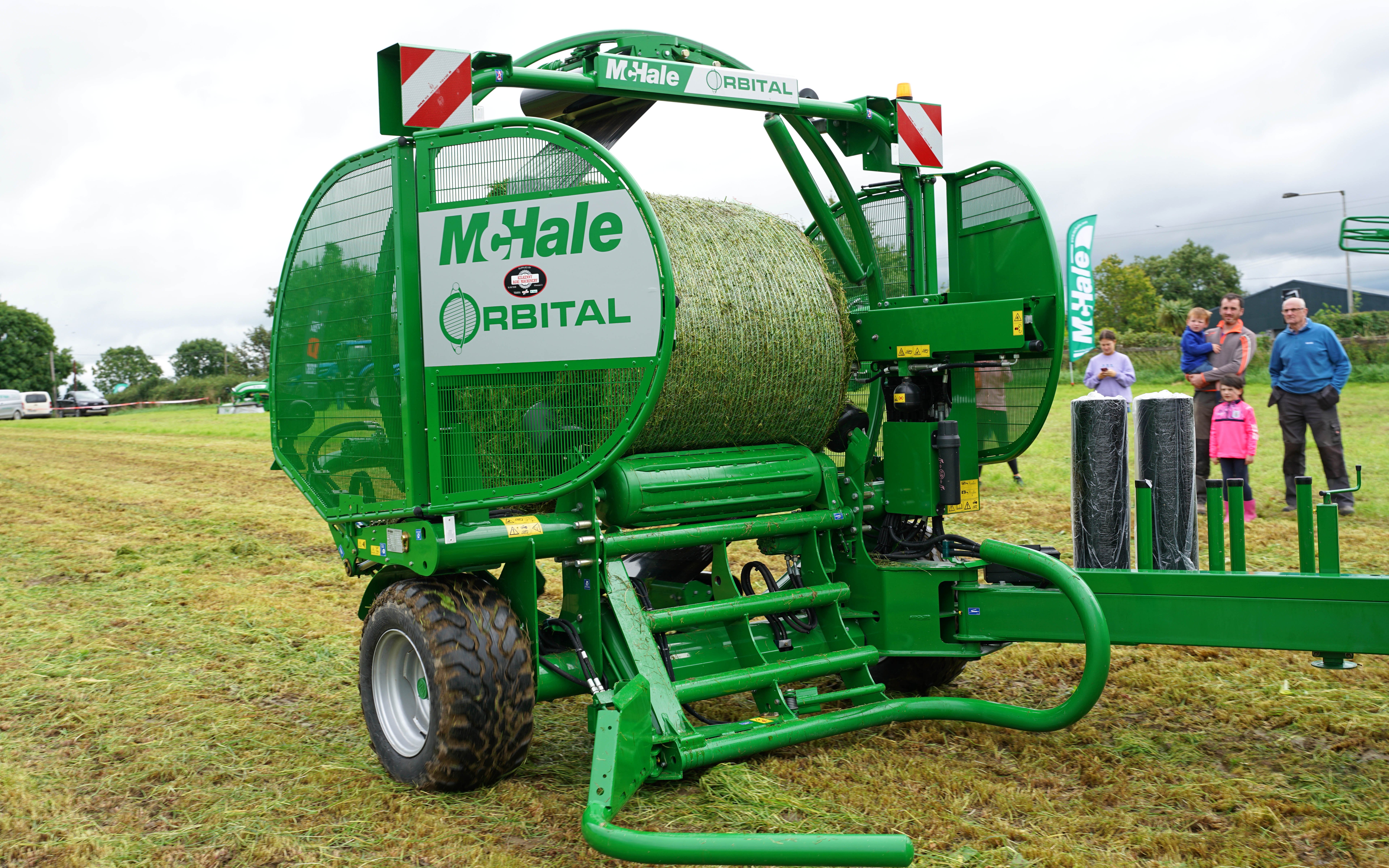 The McHale Orbital wrapper is said to be able to keep up with two standard balers