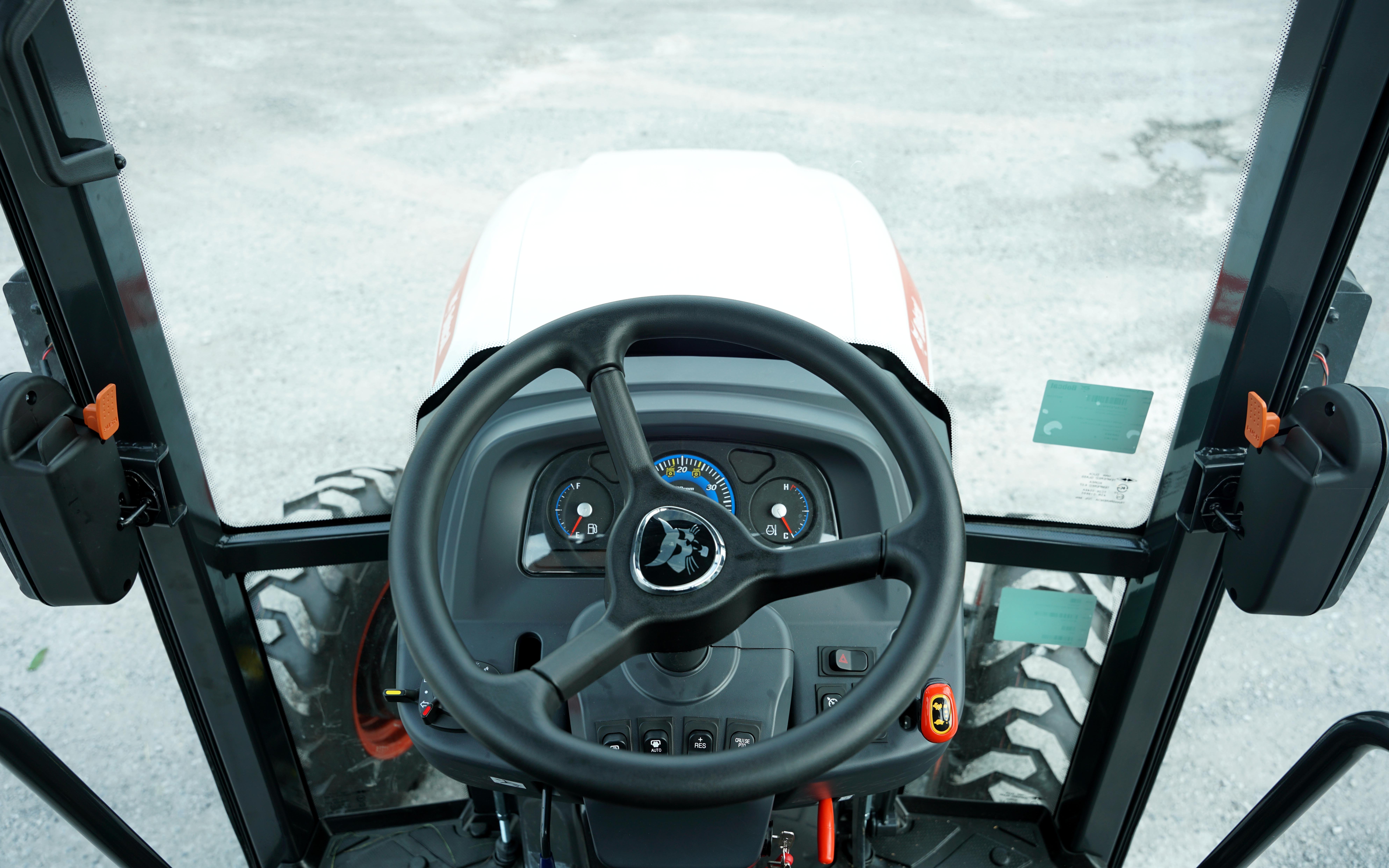 The drivers view is clear and uncluttered