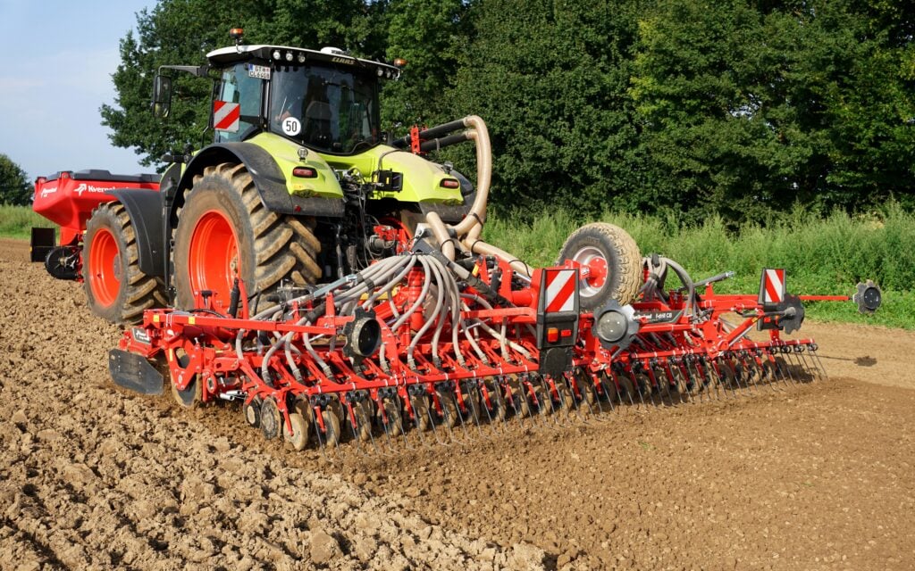 Working depth of the latest Rotago power harrows can be controlled from the cab thanks to ISOBUS connectivity