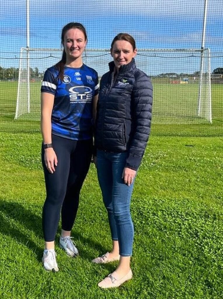 Waterford Camogie’s Sarah Morrissey, pictured with Green Acre Marketing, managing director Aileen Barron