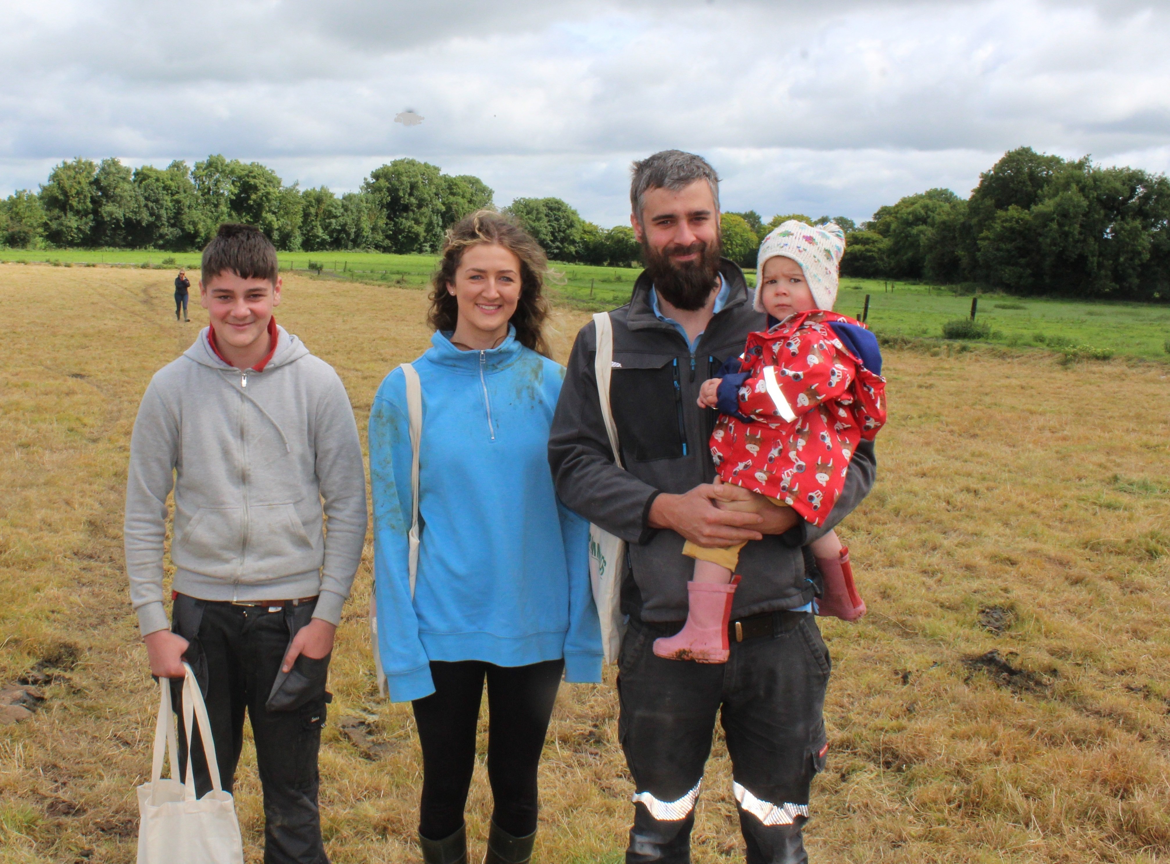 Taking in the sights and sounds of the grassland reseeding event (L-R): James Byrne, Caoimhe Gaffney, Kevin Byrne and Méabh Byrne, all from Kells in Co. Meath