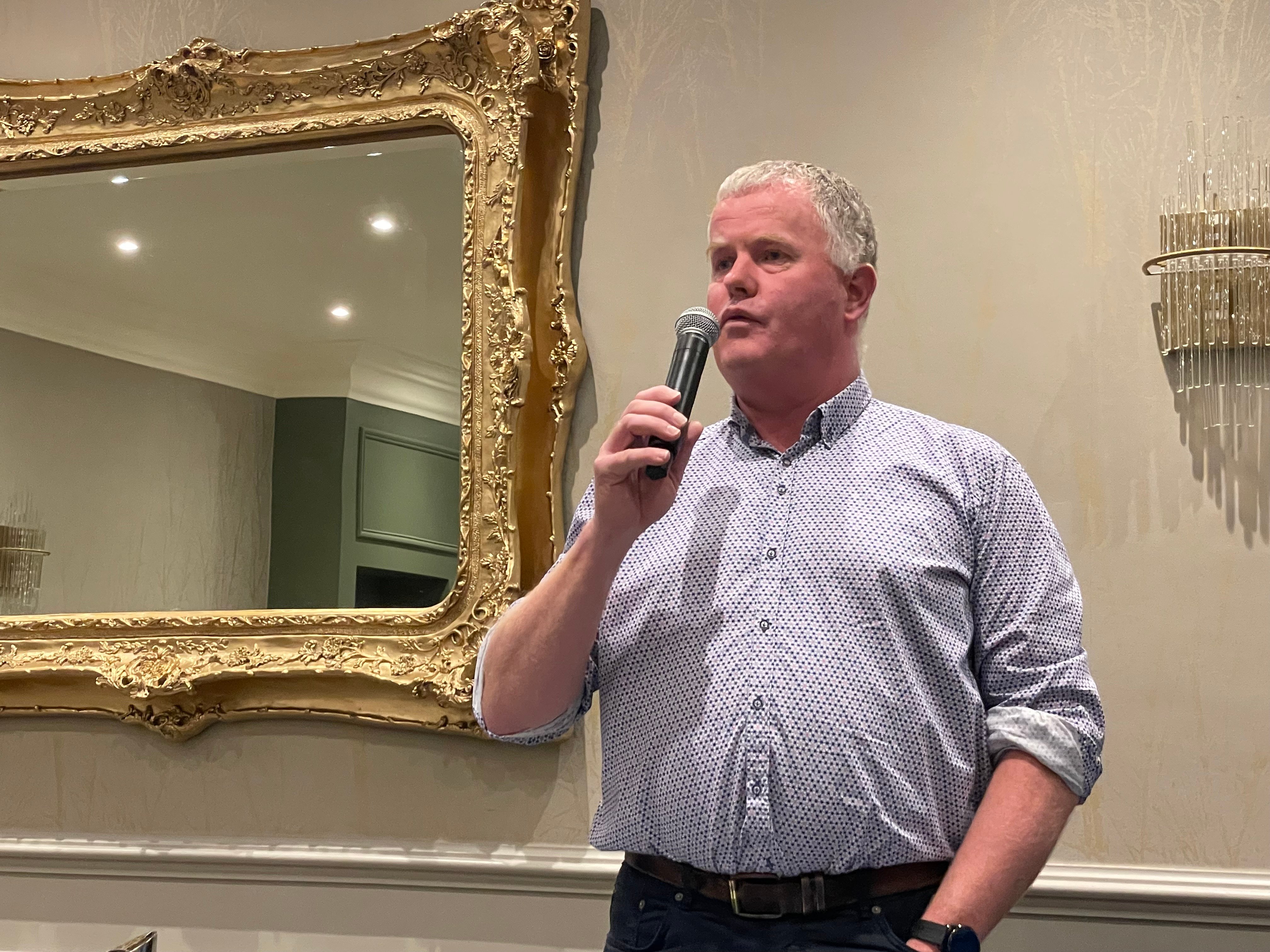 Martin Crowe, a Kerry Group milk supplier from Co. Limerick who was acting chair at the meeting