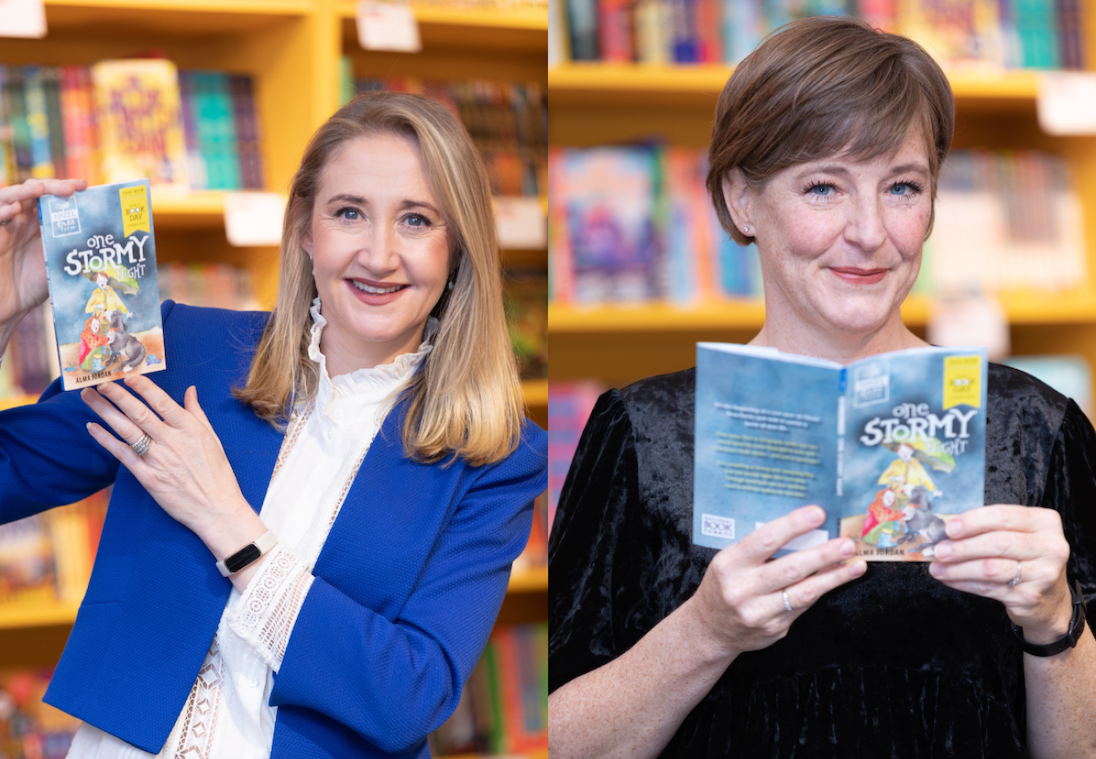 L-R: Alma Jordan, author, with illustrator, Margaret Anne Suggs