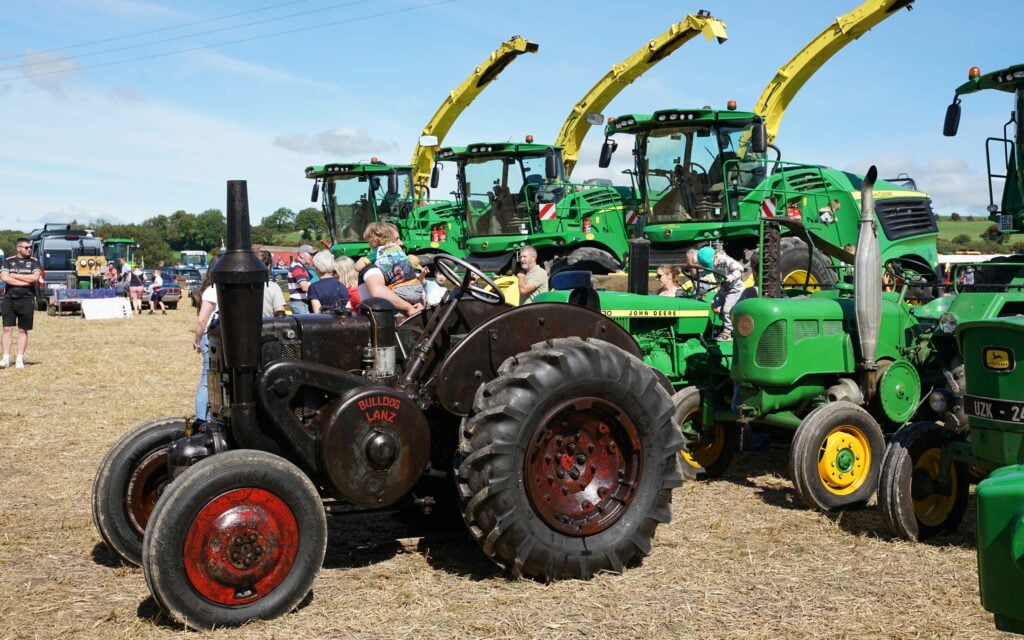 From a Mannheim built Lanz to the latest harvesters, Farmpower put on a strong display of John Deere machinery