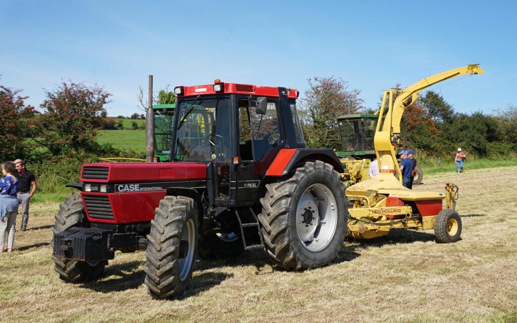 The Case IH 1056 would have been a step down from the Ford 8210 power wise, but these were well respected machines at the time