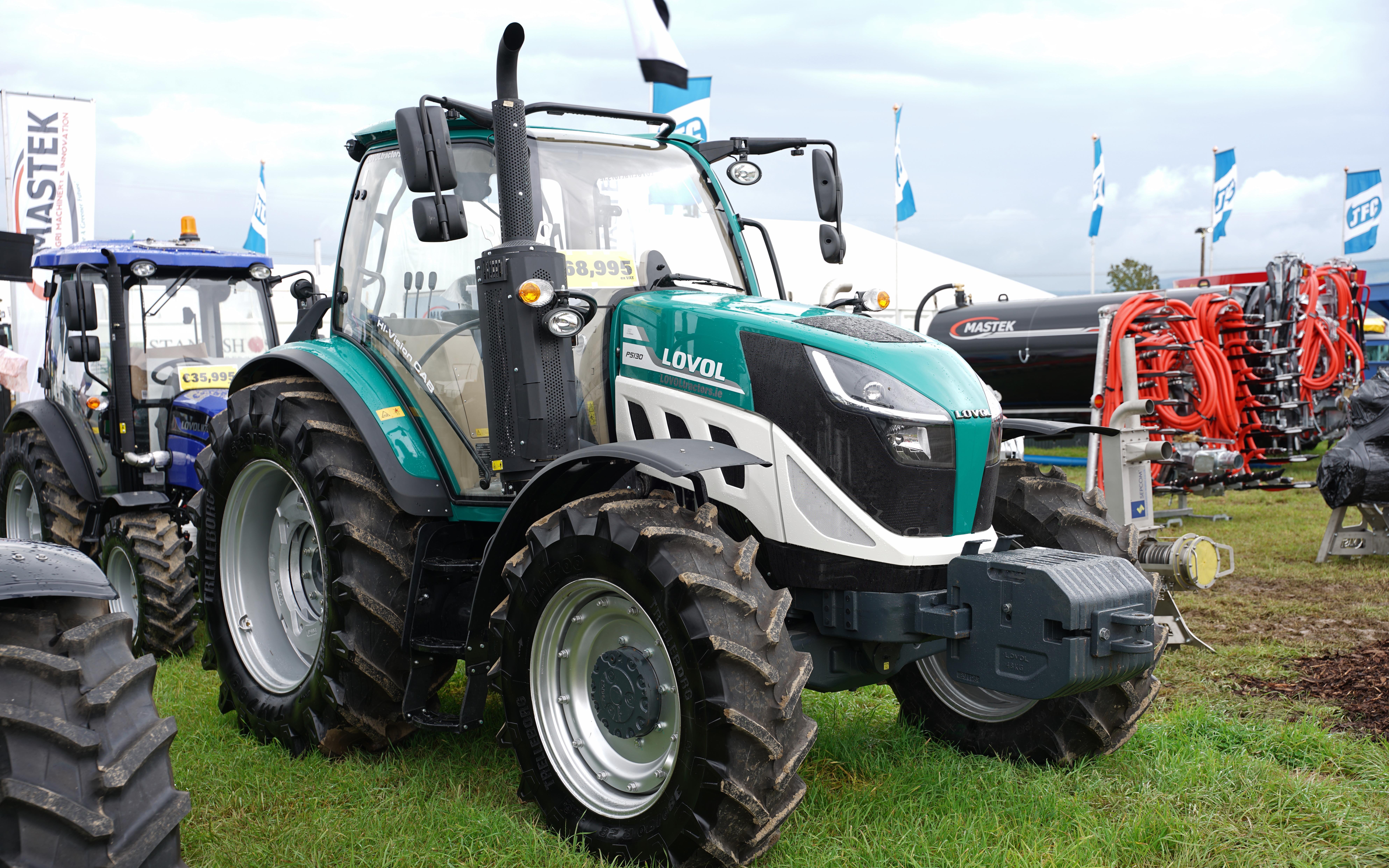 Although not in the blue of its smaller stablemates this 130hp Lovol is priced at €68,995.