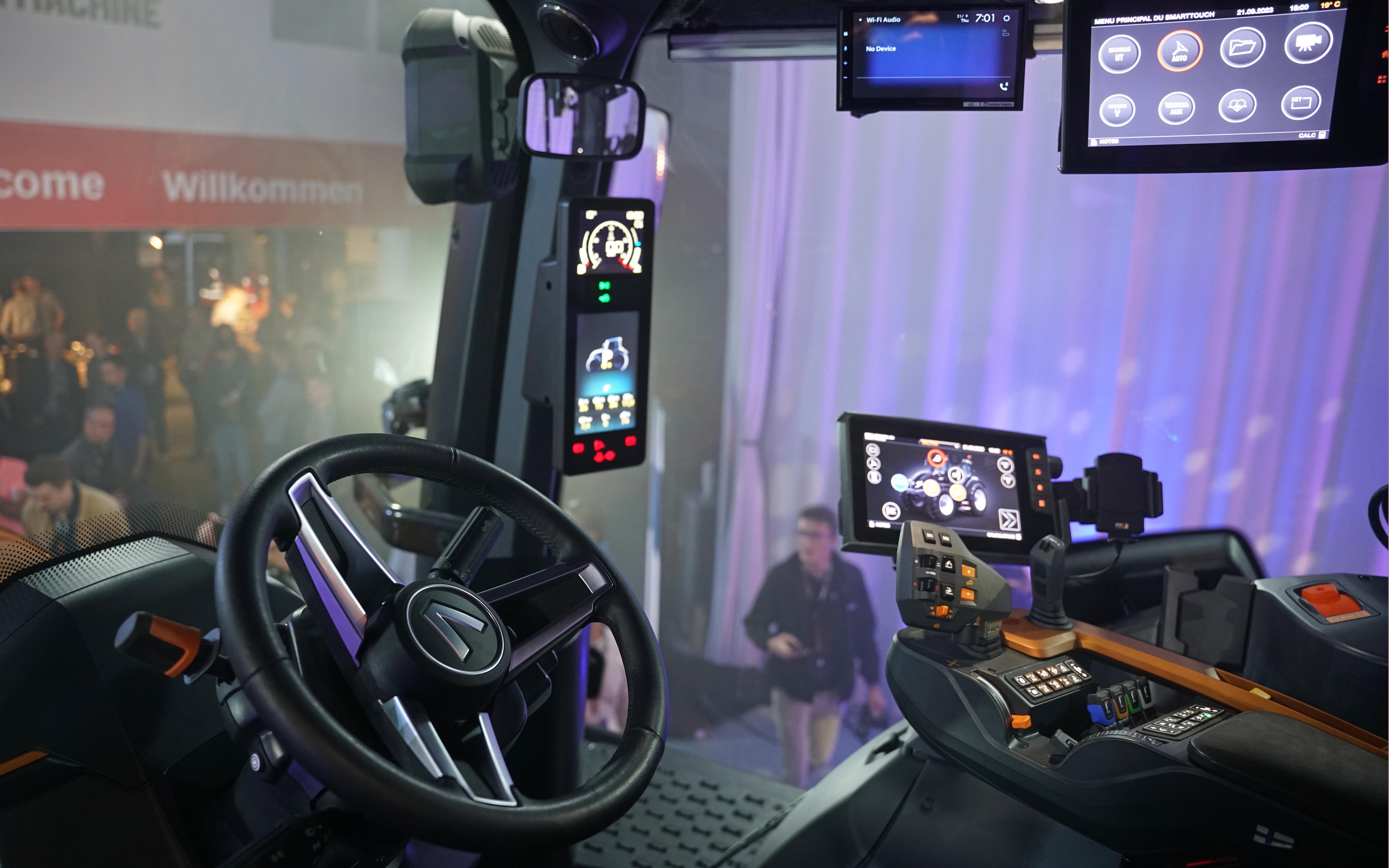 Nothing startling inside the cab although Valtra stressed that tractor operation is becoming easier