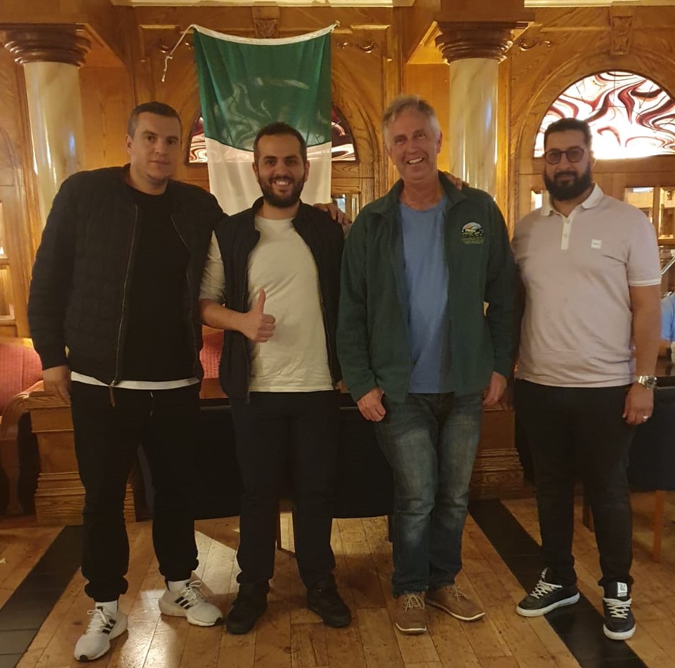 Eamon Corley with the Algerian buyers in the Ardboyne Hotel, Navan, Co. Meath
