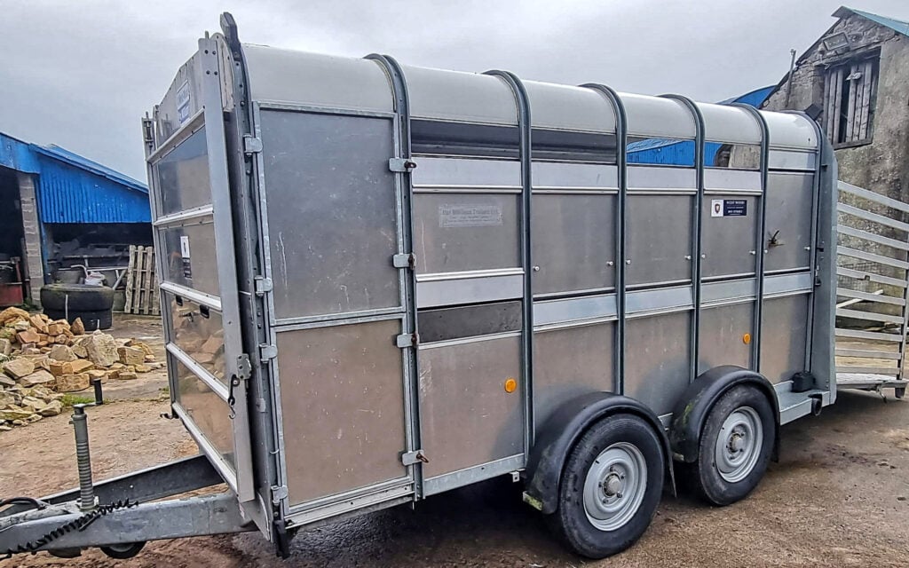 12ft by 6in6in, this trailer is said to be in excellent condition and comes with dividing gate
