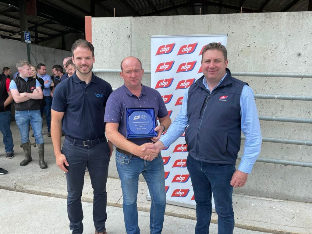 The 2022 ABP Beef Benchmark dairy-steer category sustainability award was won by Declan Hickey from Co. Kilkenny