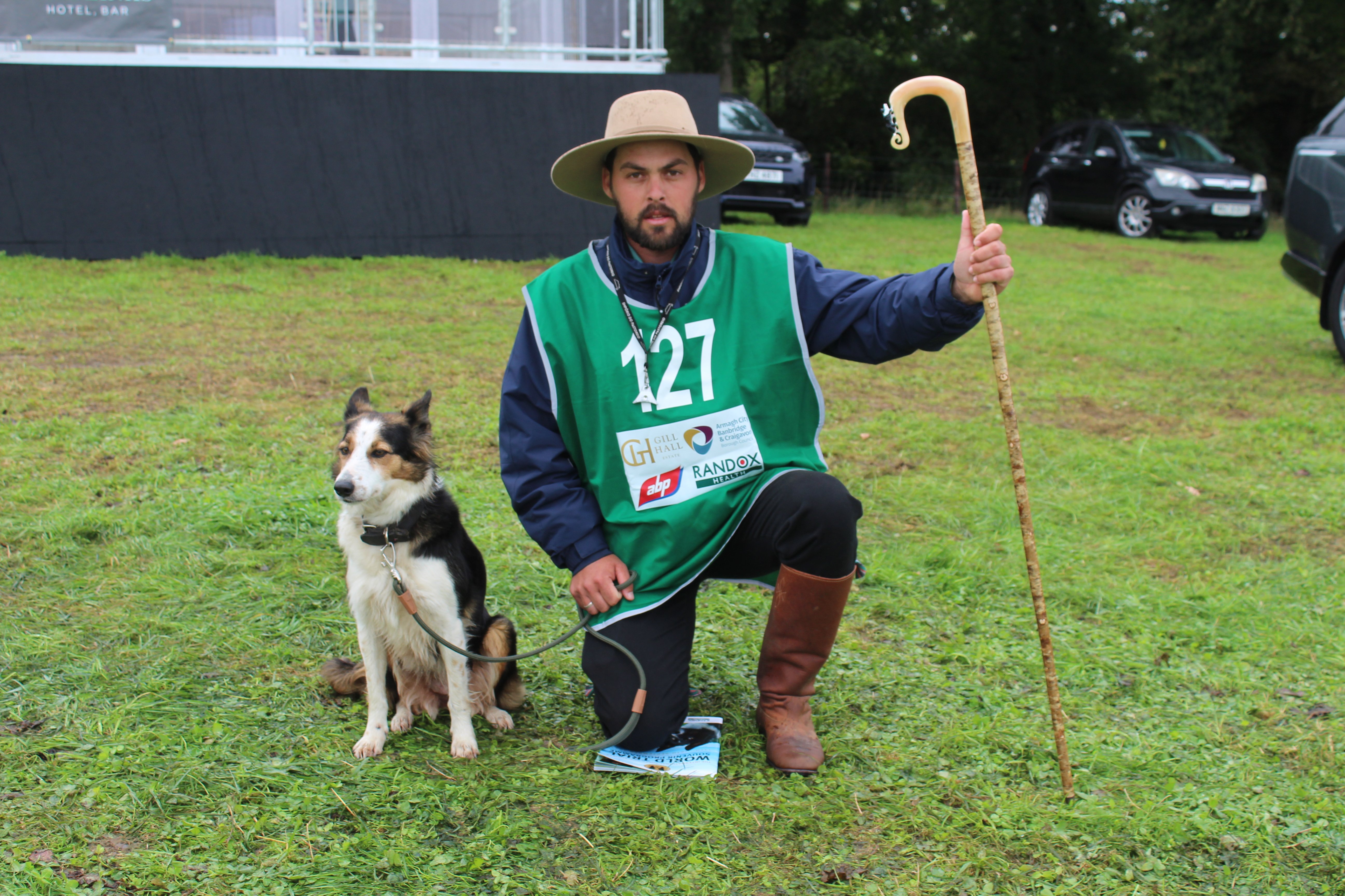 Anderson Pacheo, from Brazil, competing at Gill Hall Estate with his dog, India