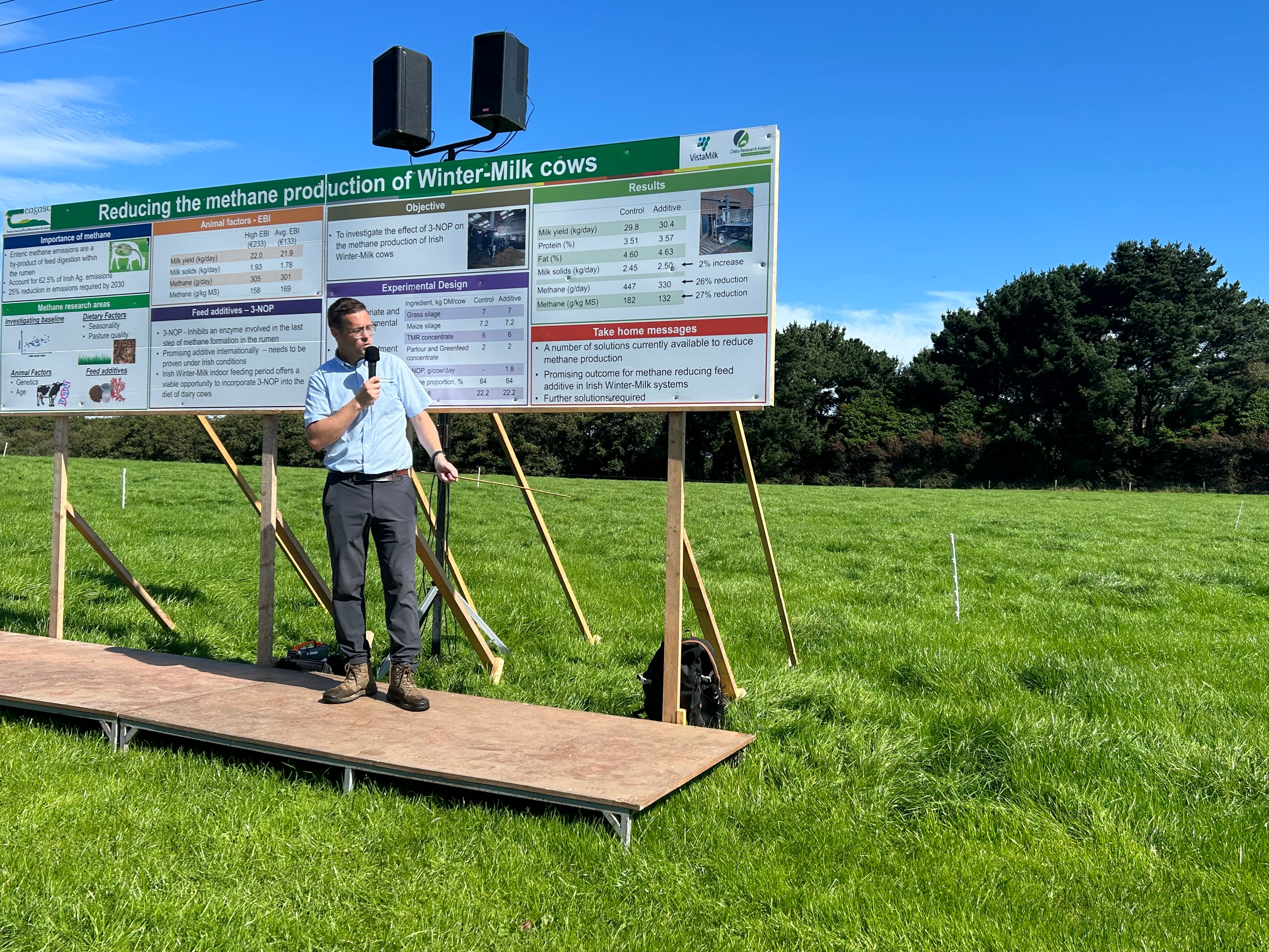 Michael Dineen from Teagasc speaking at Johnstown Castle