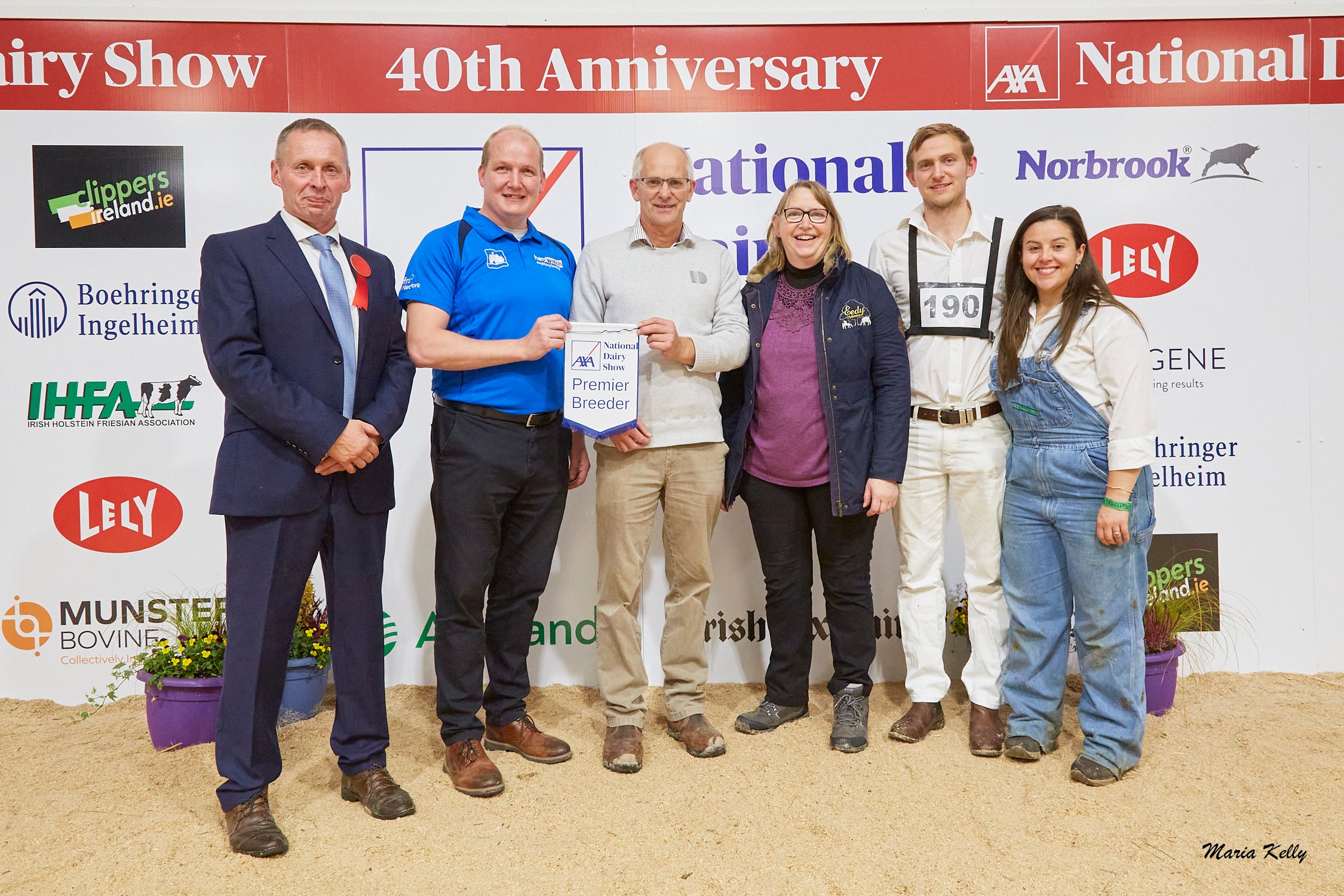 The Helen family collecting the Premier Breeder award for 2022. Source: IHFA