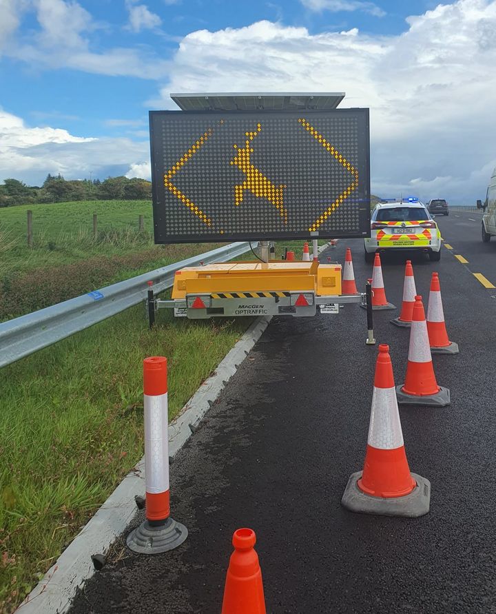 Signage on the Macroom bypass Source: Garda Síochána - Cork, Kerry, and Limerick - Southern Region Facebook