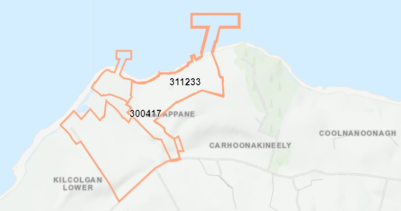 Location of the site where planning was refused Source: Ordnance Survey Ireland and An Bord Pleánala