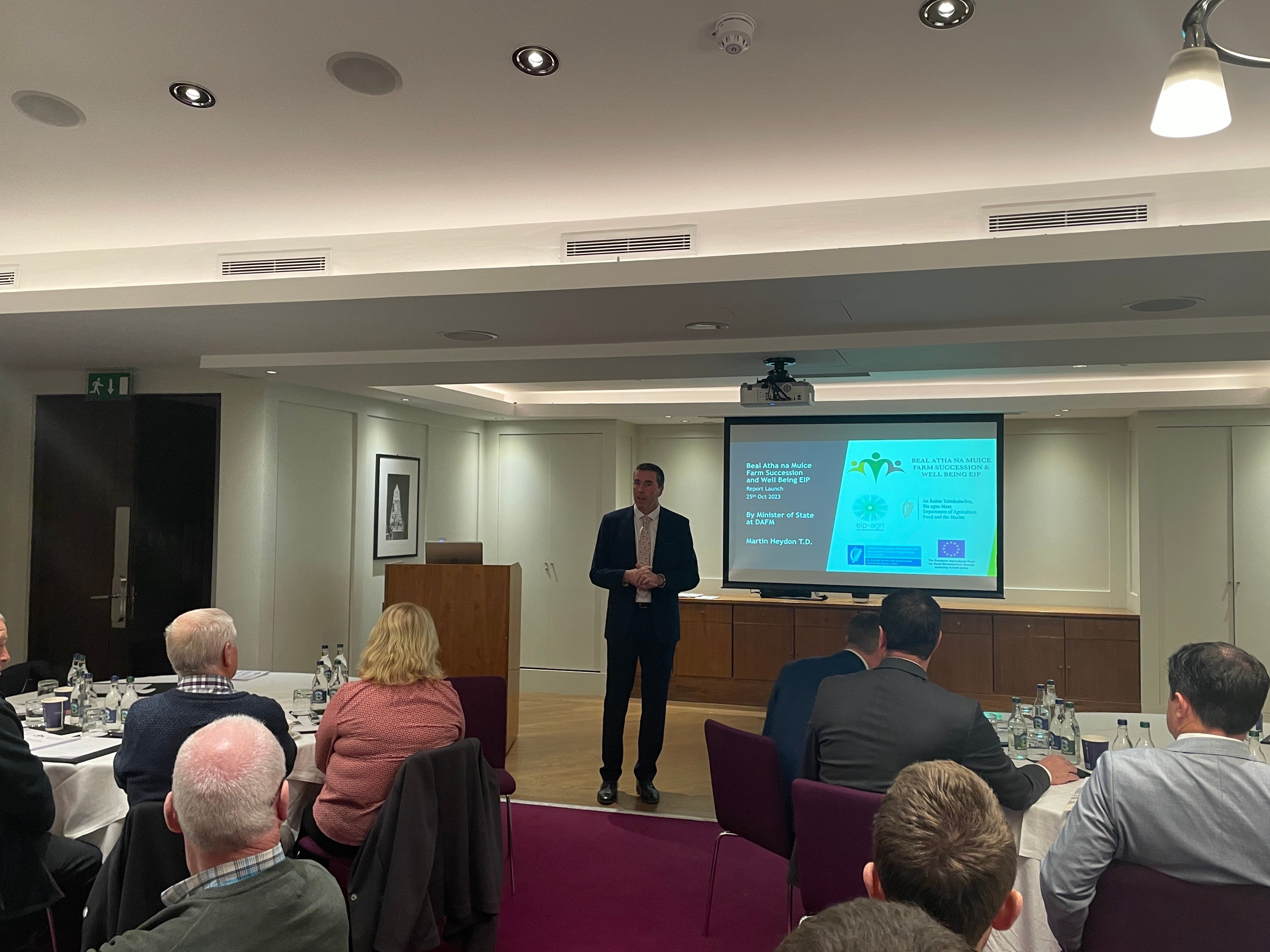 Breian Carroll speaking at the launch