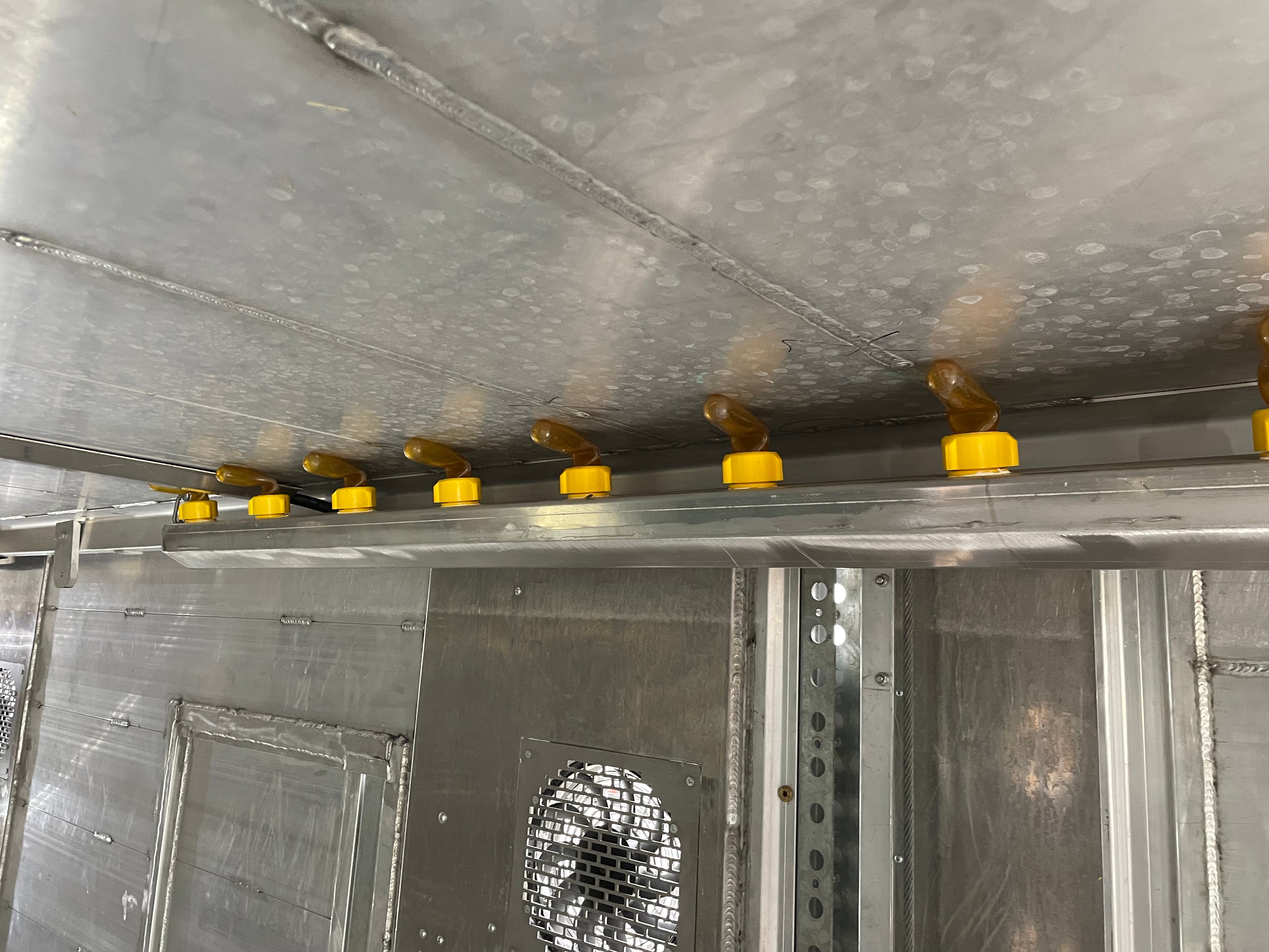 The milk feeding system can be folded for loading and unloading