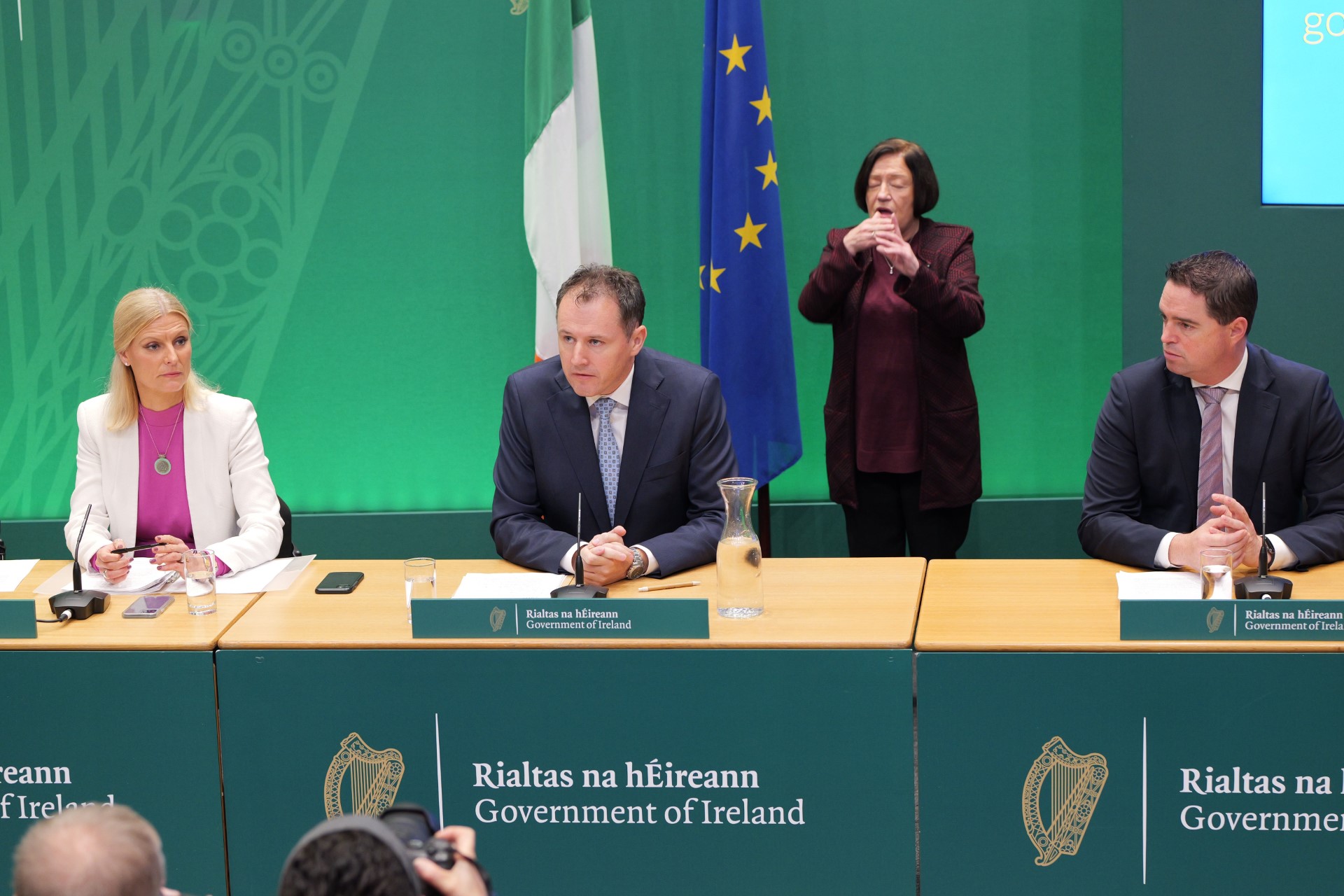 Minister for Agriculture, Food and the Marine, Charlie McConalogue, Minister of State with responsibility for Land Use and Biodiversity, Senator Pippa Hackett, and Minister of State with responsibility for Research and Development, Farm Safety and New Market Development, Martin Heydon