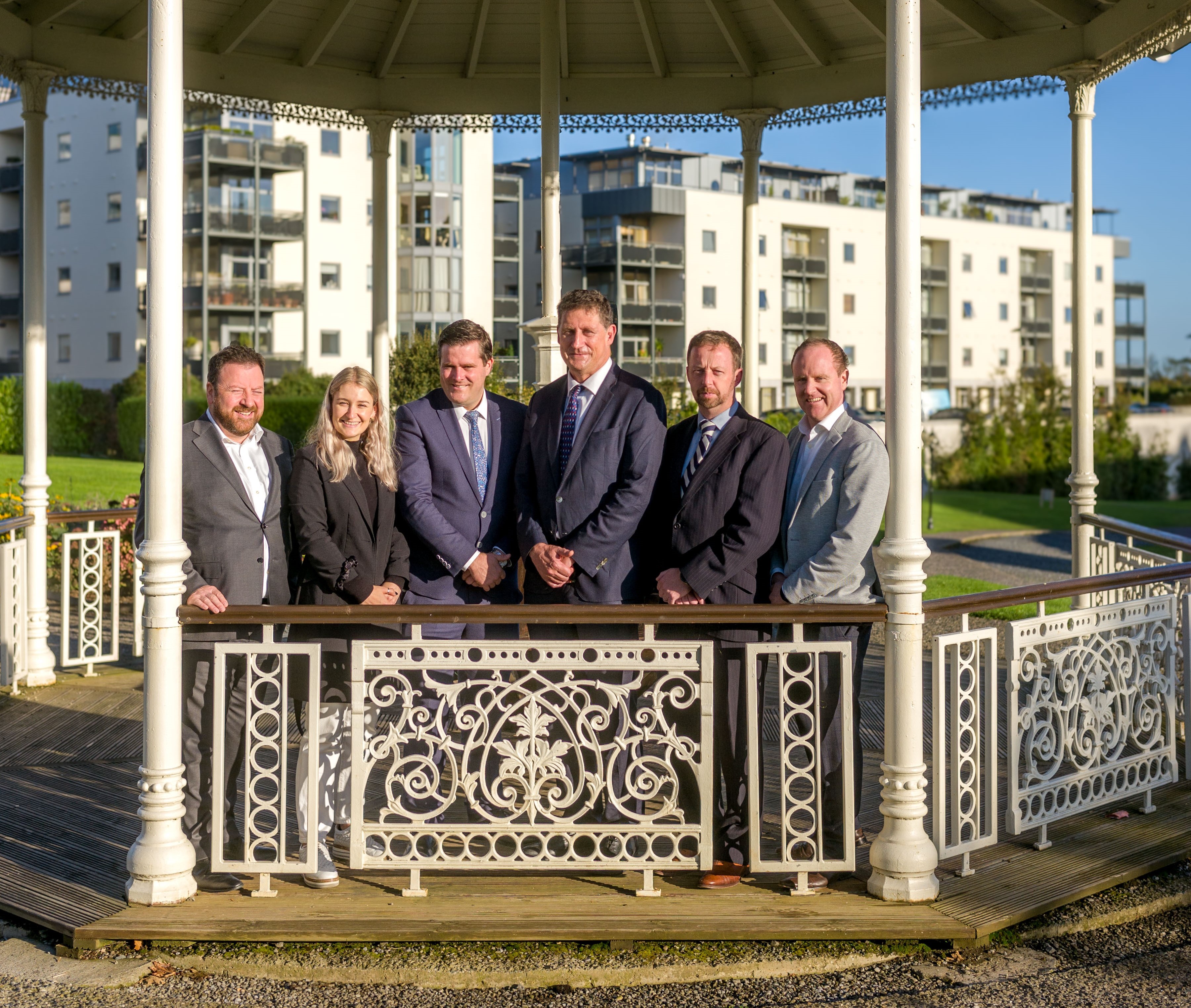 L-r: Biomethane programme manager at Gas Networks Ireland, Padraig Fleming; events manager at Gas Networks Ireland, Shannon Oldfield; IrBEA CEO, Seán Finan; Minister Eamon Ryan; IrBEA president and CEO, Paddy Phelan; head of commercial at Bord na Móna Renewable Energy, Brendan Kelly. Image cource: IrBEA