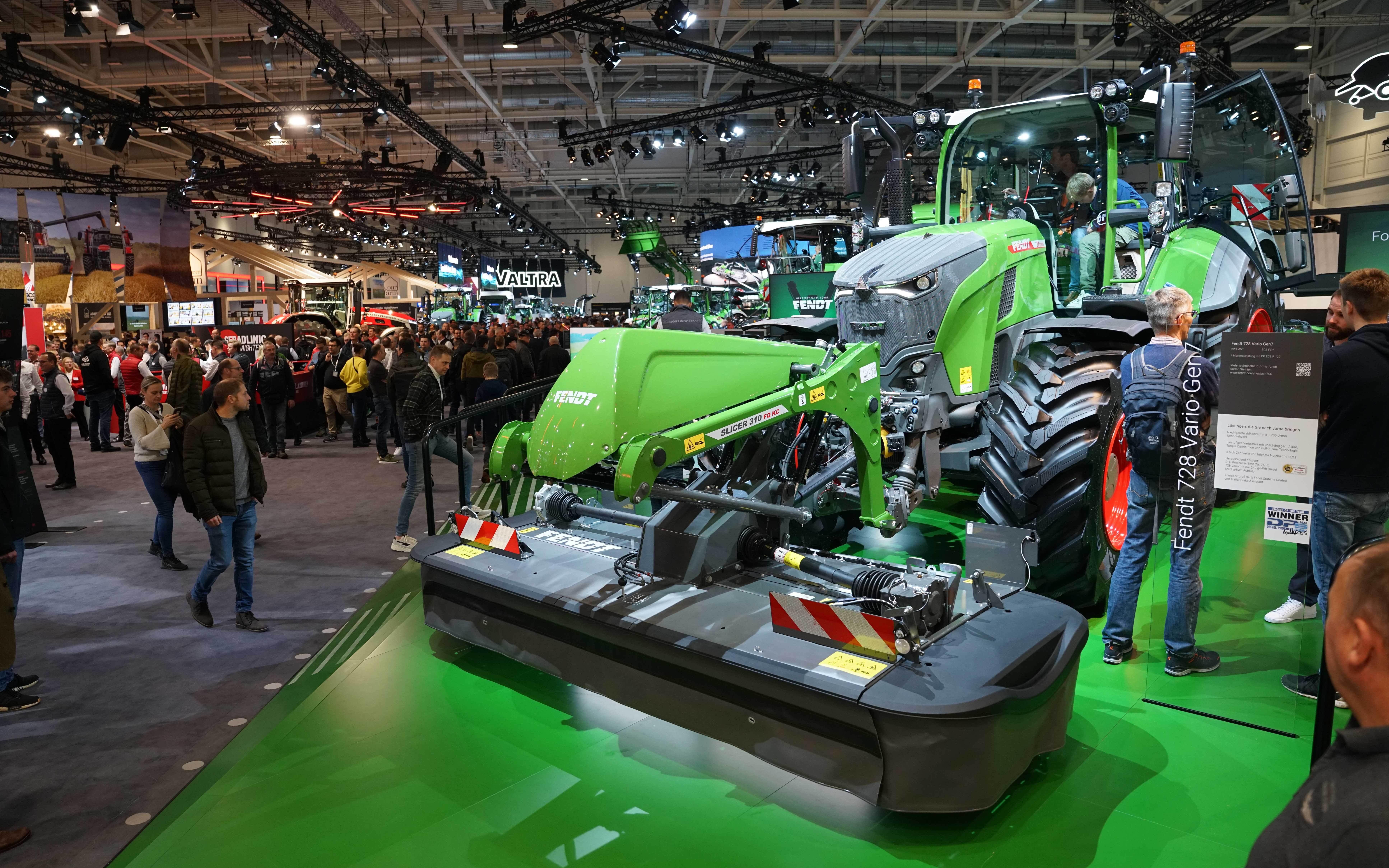 Fend took up the bigger part of AGCO's floorspace with a both implements and tractors being featured