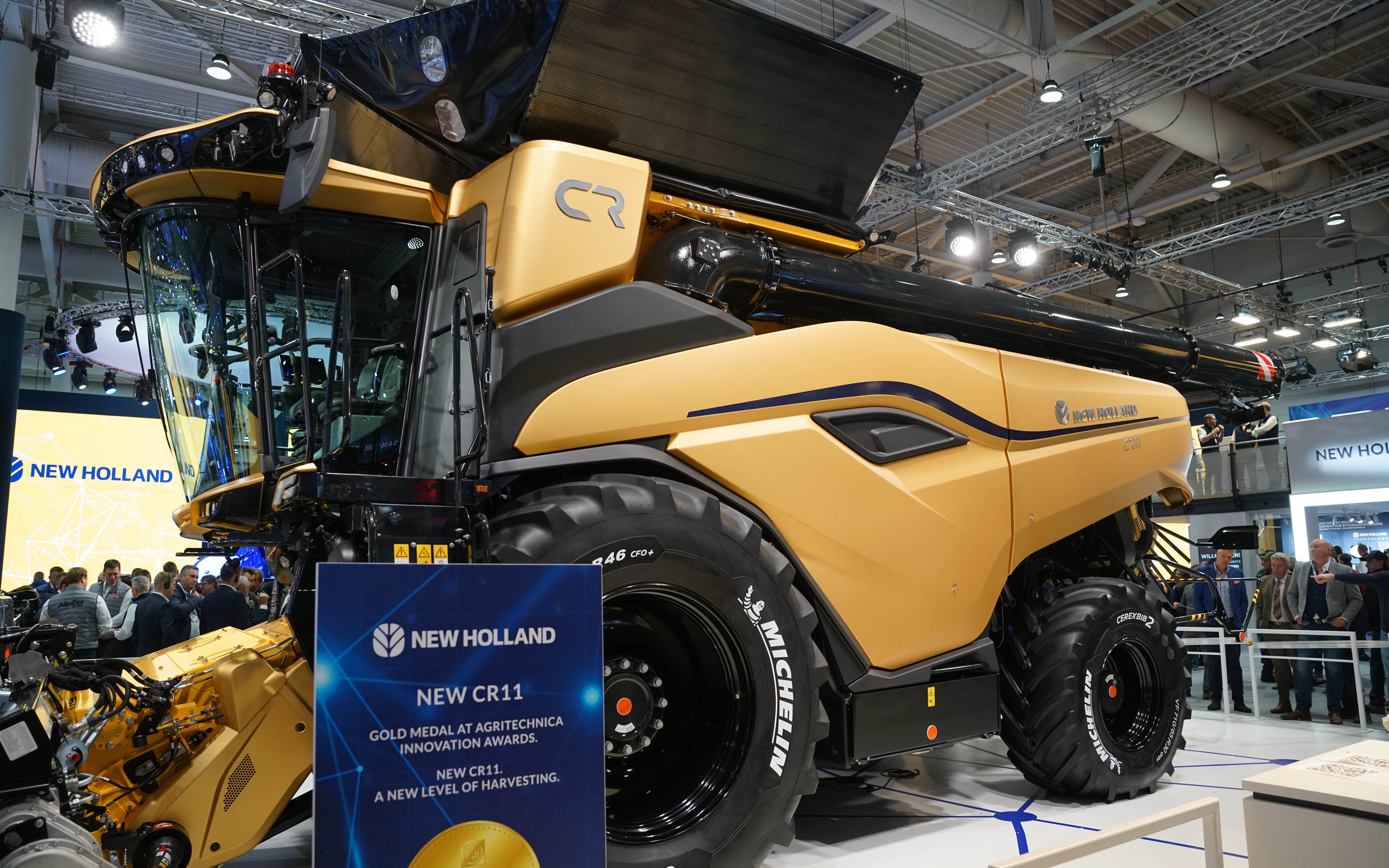 A special paint job was the order of the day for New Holland's  gold medal winning CR11 combine harvester