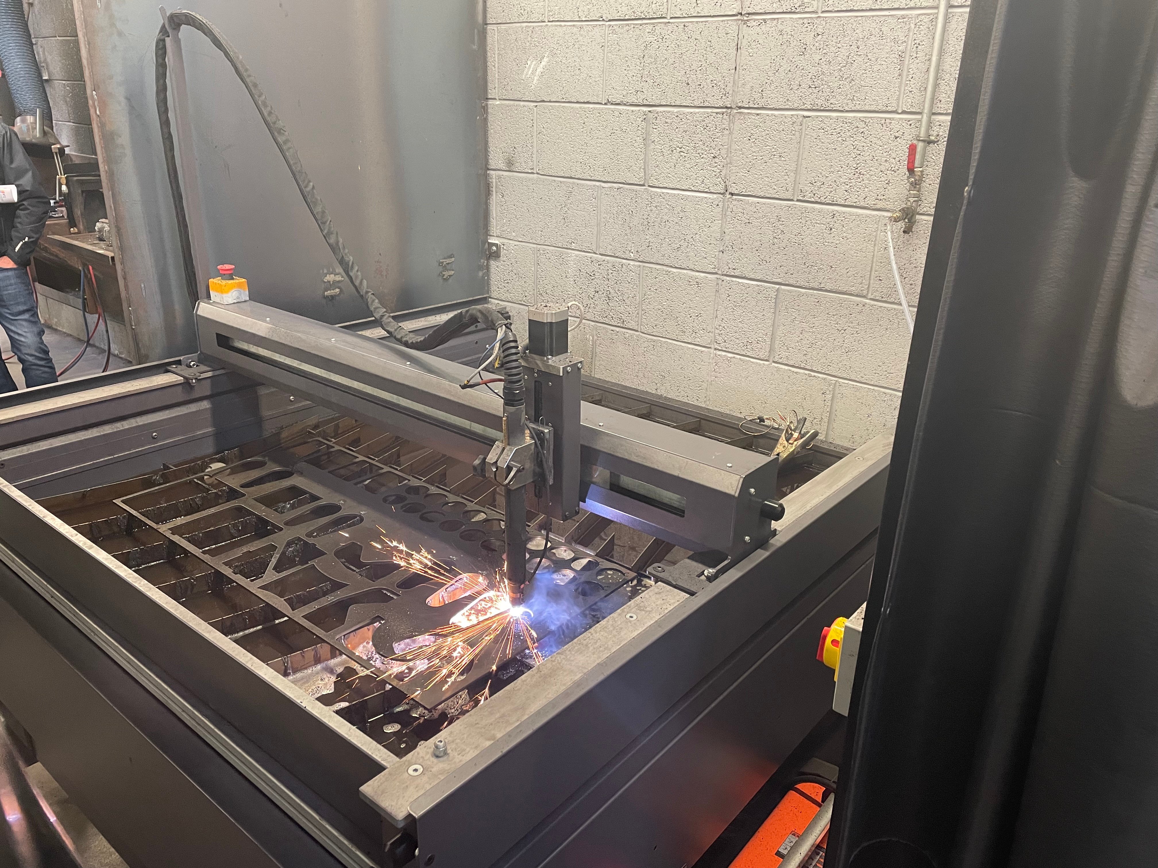 Plasma cutter in the welding shop at MTU