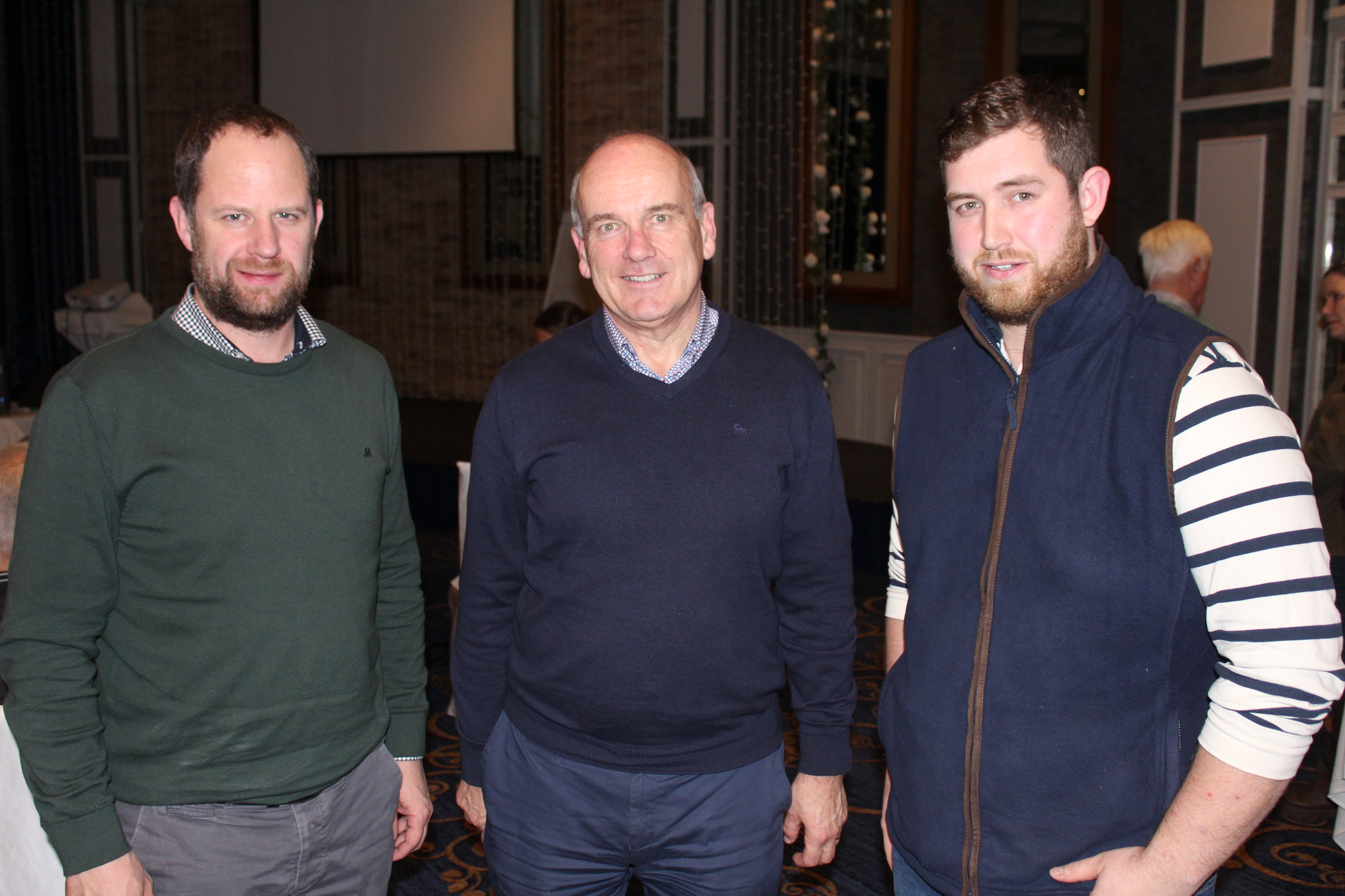 Attending the AgriCare tillage conference (l-r): Eddie Young, CropLink; John Boylan, Whelehan Crop Protection; and Gordon Crockett, Burt, Co. Donegal