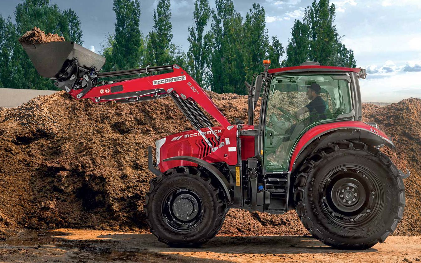 The tractor can be factory fitted with a loader and comes with a suite of features enabling immediate use of GPS, and ISOBUS connected implements
