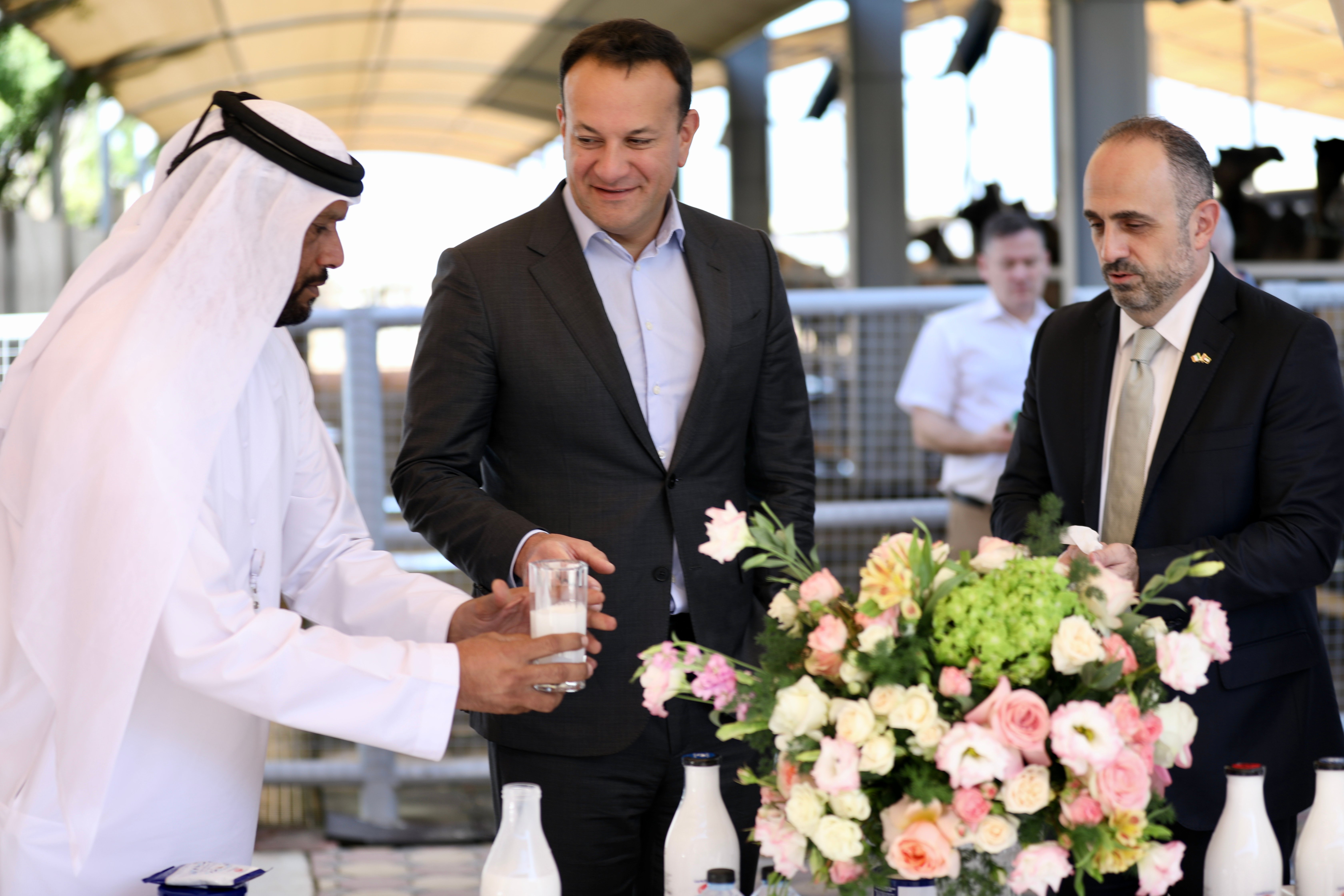 Taoiseach Leo Varadkar visiting Al Ain Farms in Abu Dhabi. Source: Phil Behan, Department of Foreign Affairs