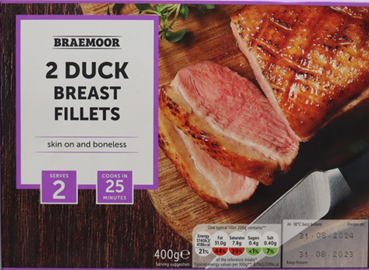 The above batch of Braemoor 2 Duck Breast Fillets skin on and boneless is being called due to the presence of salmonella Source: FSAI