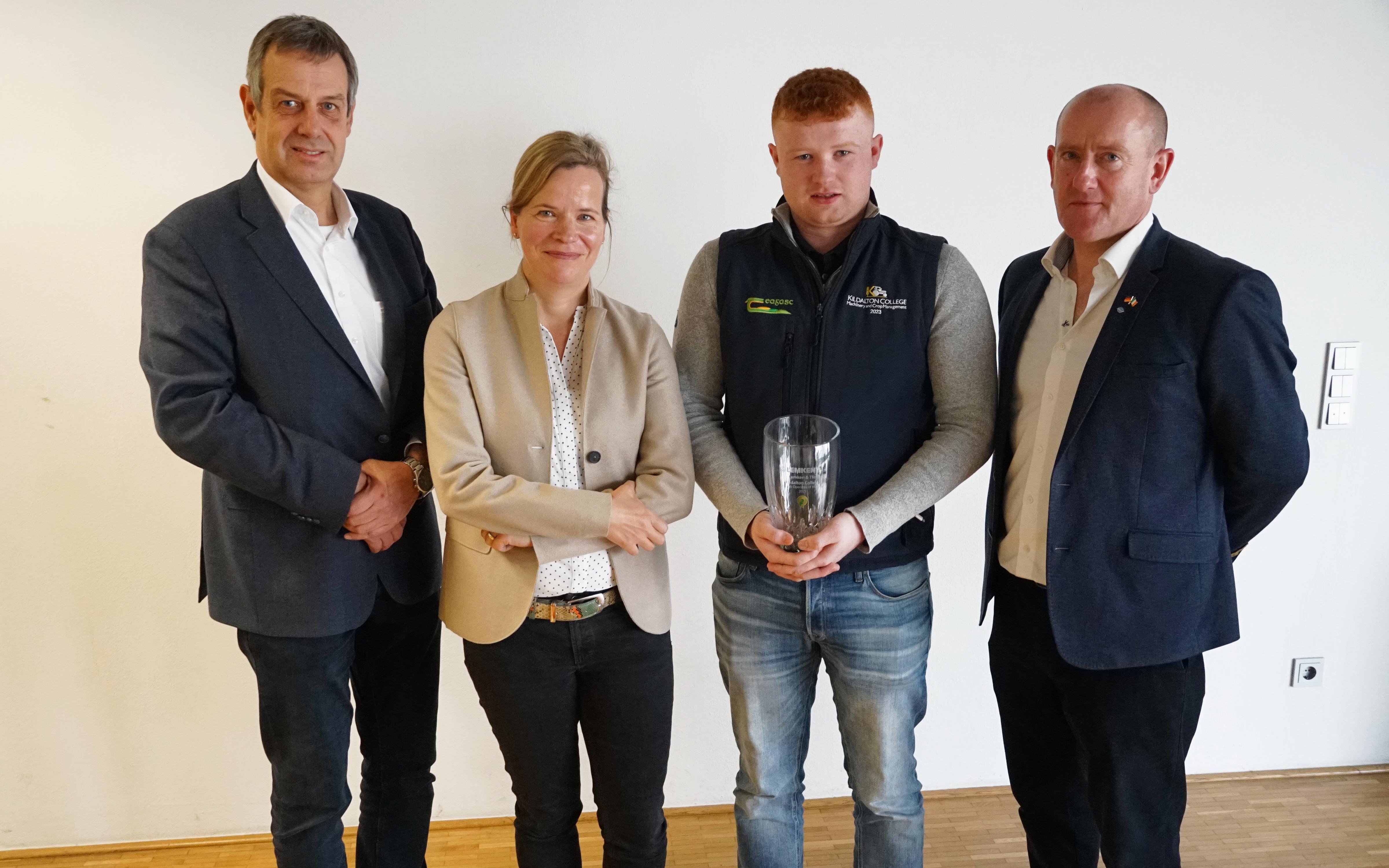 Ben Stack pictured with Nicola Lemken, along with Dirk Hollinderbaumer (left) and Derek Delahunty Right, of Lemken