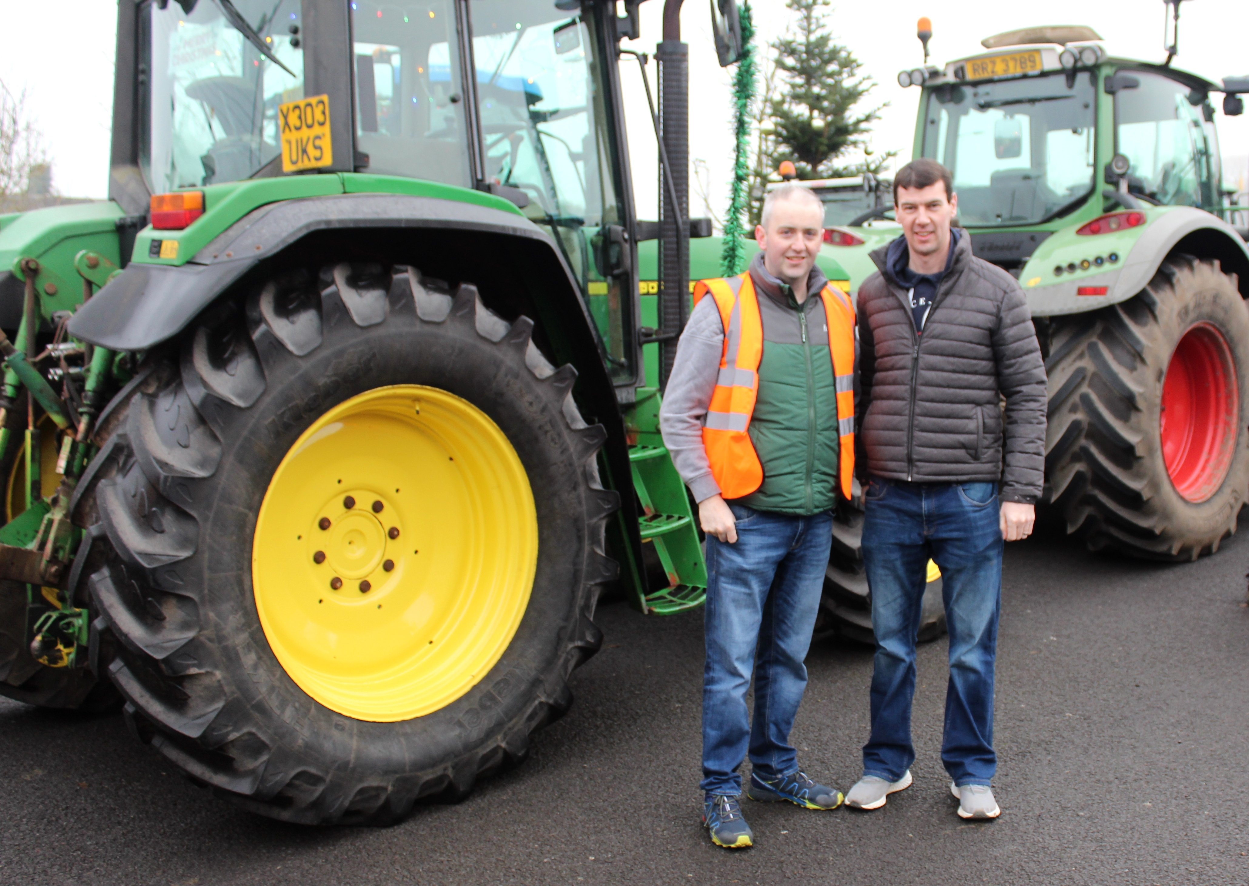 Ready for the off at the Dundrod Tractor Run 2023 (l-r): David McClure and Steven Stewart