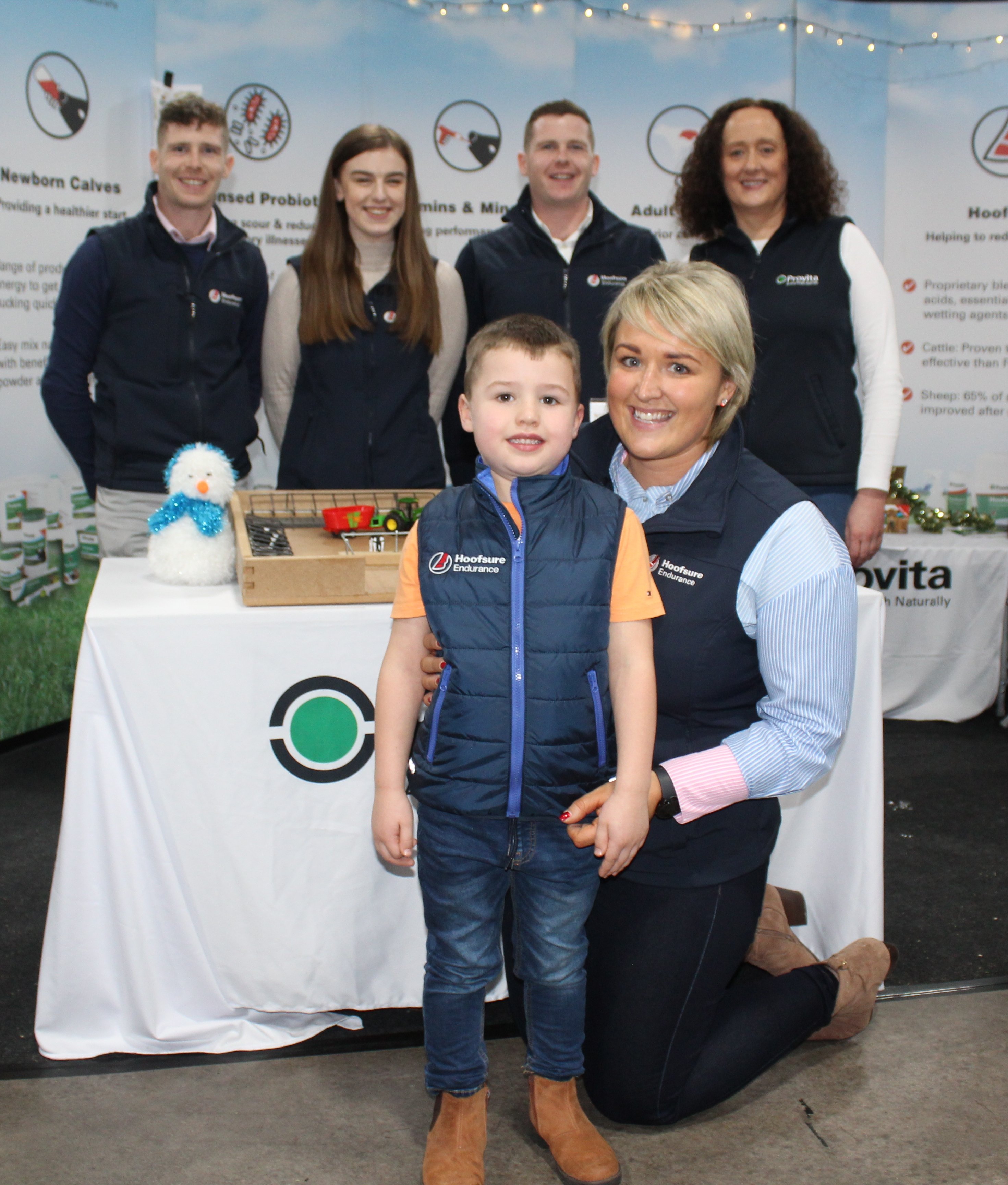Ruth McDowell and son Tom, from Castlereagh in Co. Down, AT the Provita Stand at the 2023 Royal Ulster Winter Fair