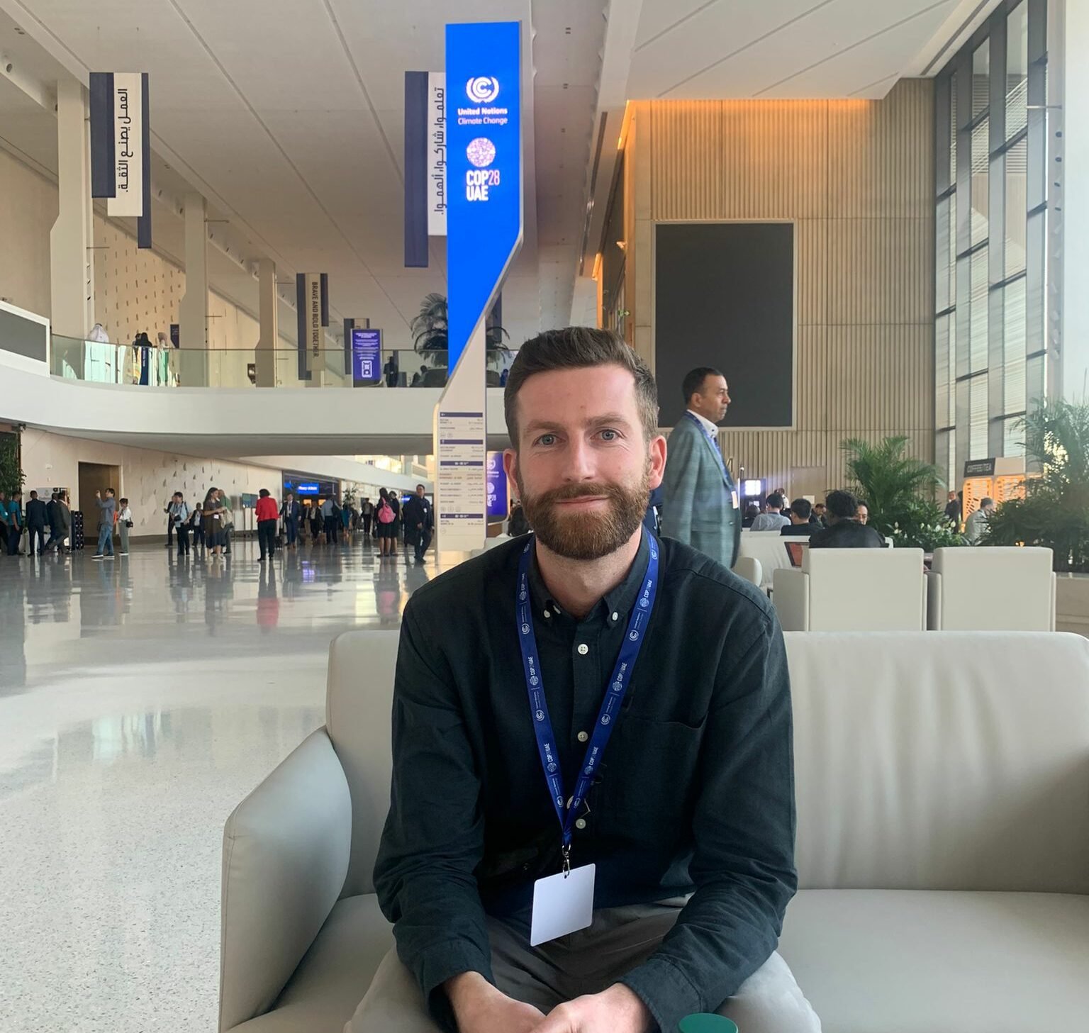 Christian Aid Ireland’s policy and advocacy officer, Ross Fitzpatrick at COP28 in Dubai