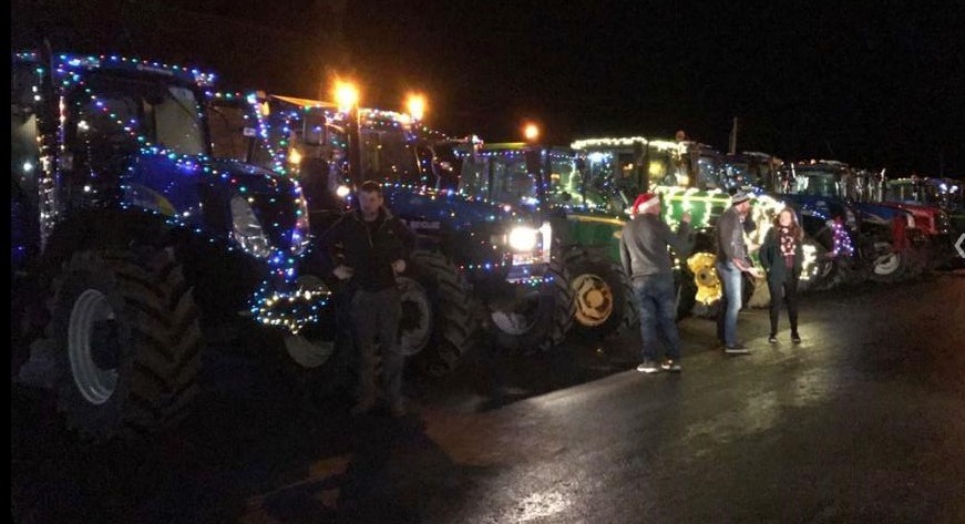 Some of the crowd inspecting the tractors at last year's event