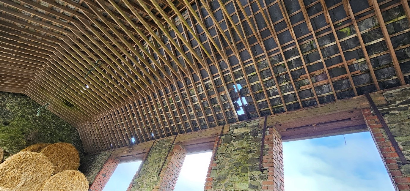 Before works began, there were a number of holes in the roof and the slates were rotten