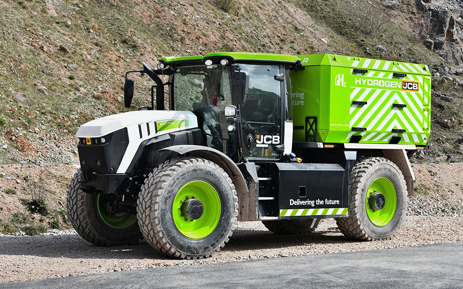 JCB is well ahead in the the development of hydrogen powered vehicles for the construction and agricultural industries