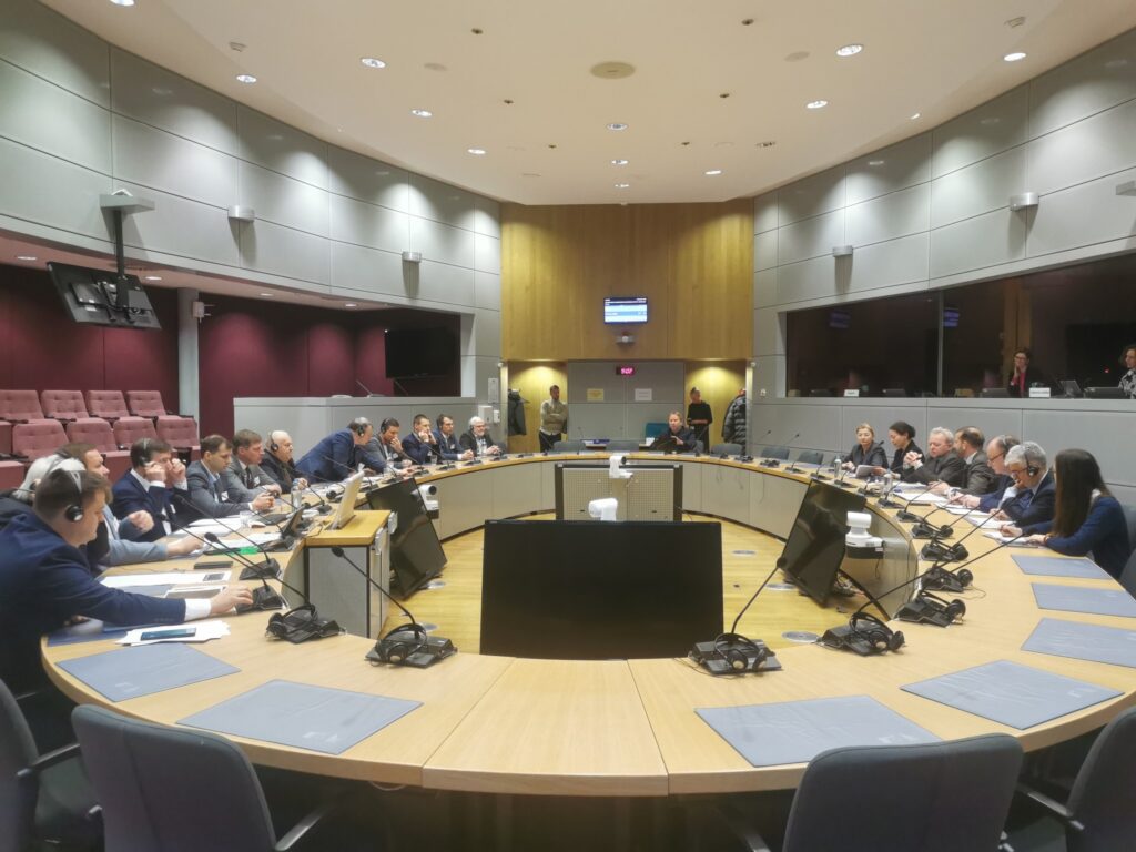 Lithuanian farmers as well as the EMB president Kjartan Poulsen met with EU Agriculture Commissioner Janusz Wojciechowski in Brussels this week to demand essential changes in the agricultural sector and market. Source: EMB Facebook