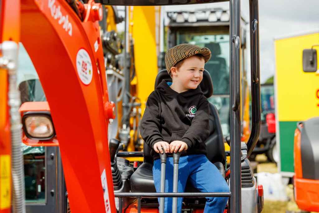Dermot Reddan (5) checking out the hardware at last year’s FTMTA Farm Machinery Show, which was held at Punchestown. Image: Dylan Vaughan
