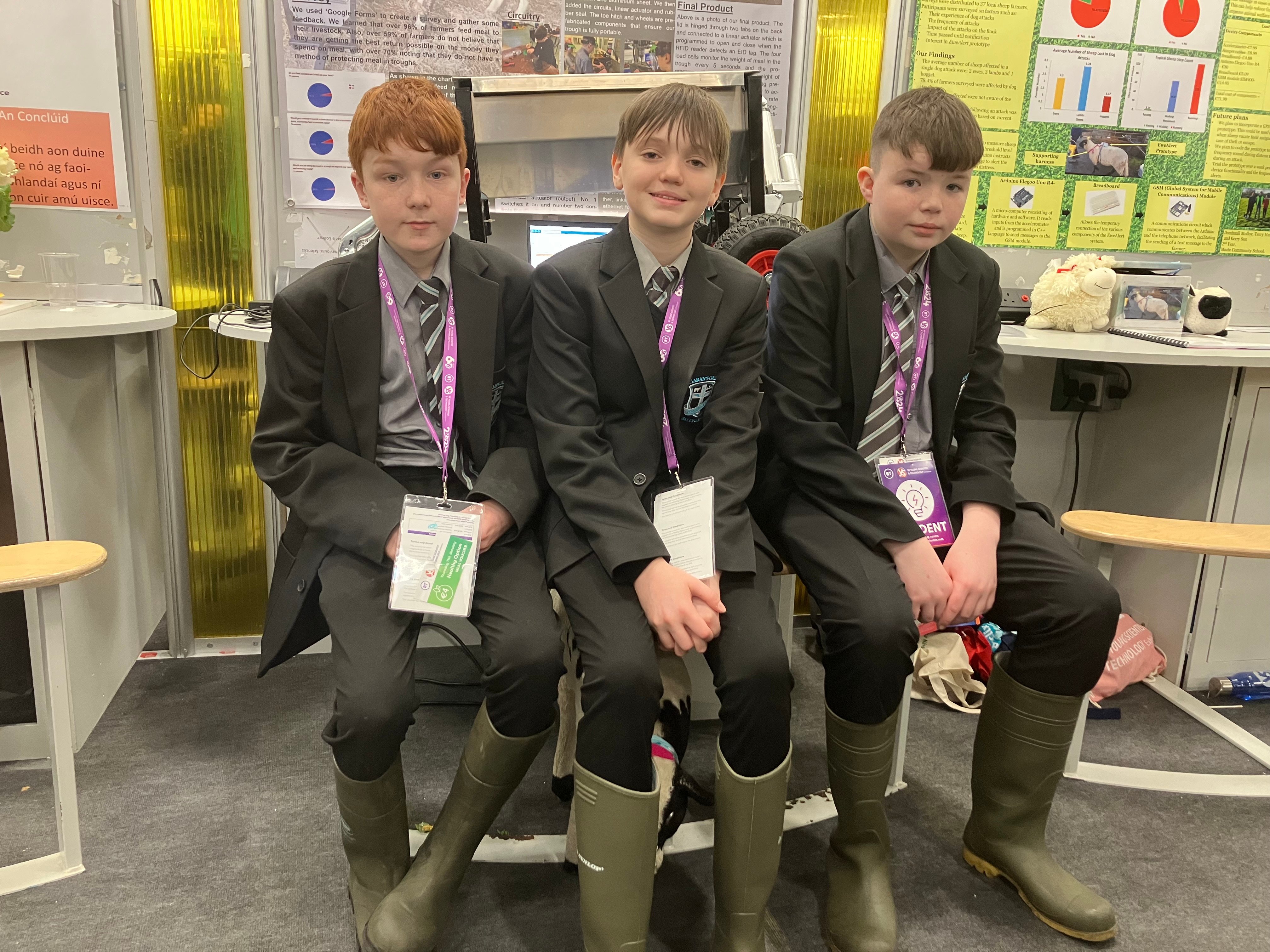 Students Joseph Clarke; Matthew McVeigh; and Killian McNeills