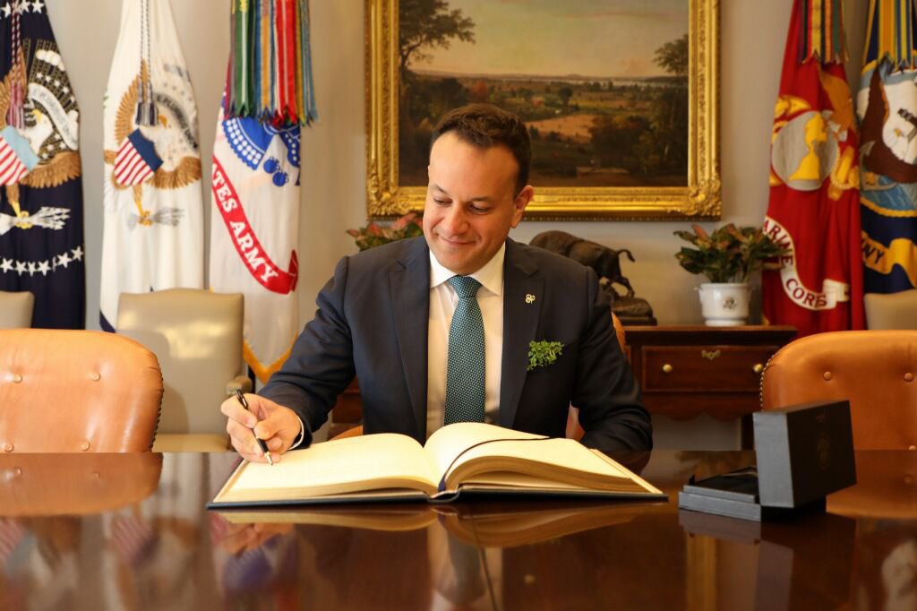 Taoiseach Leo Varadkar during his 2023 St. Patrick's Day visit to Washington, US. Source: Leo Varadkar, X