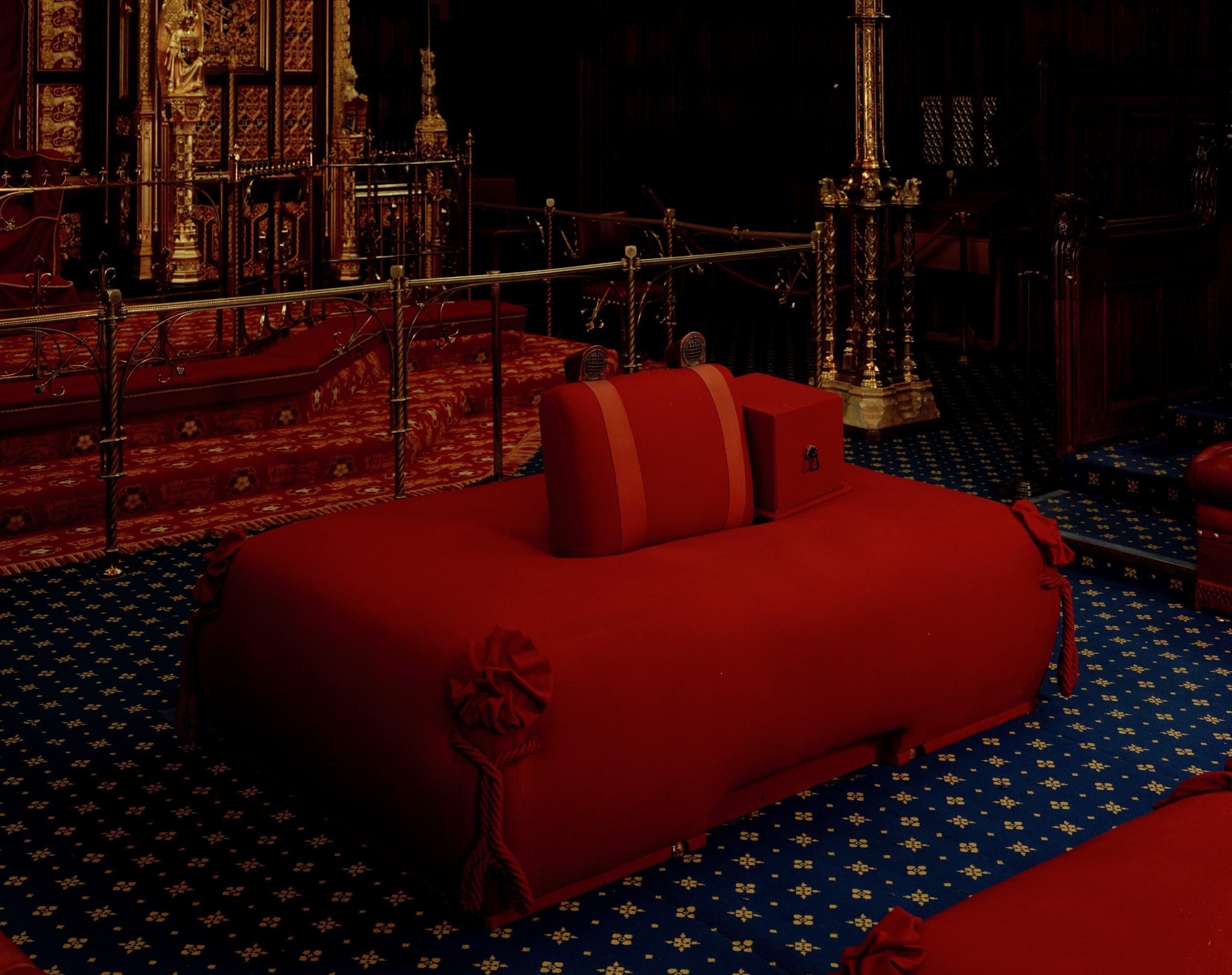 Woolsack in the House of Lords. Image Source: UK Parliament