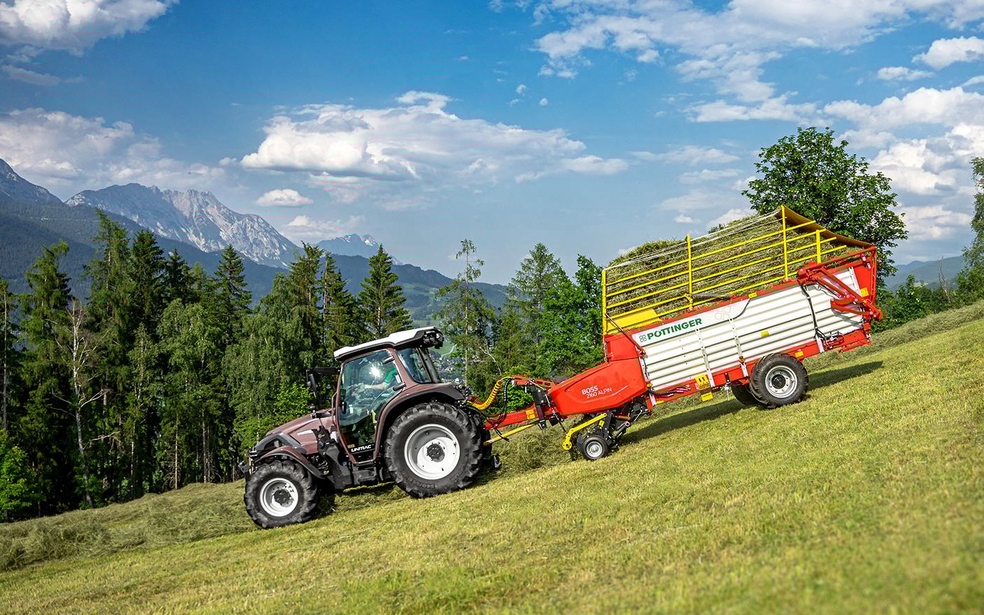 Steep slopes can test a tractor whichever direction it's travelling