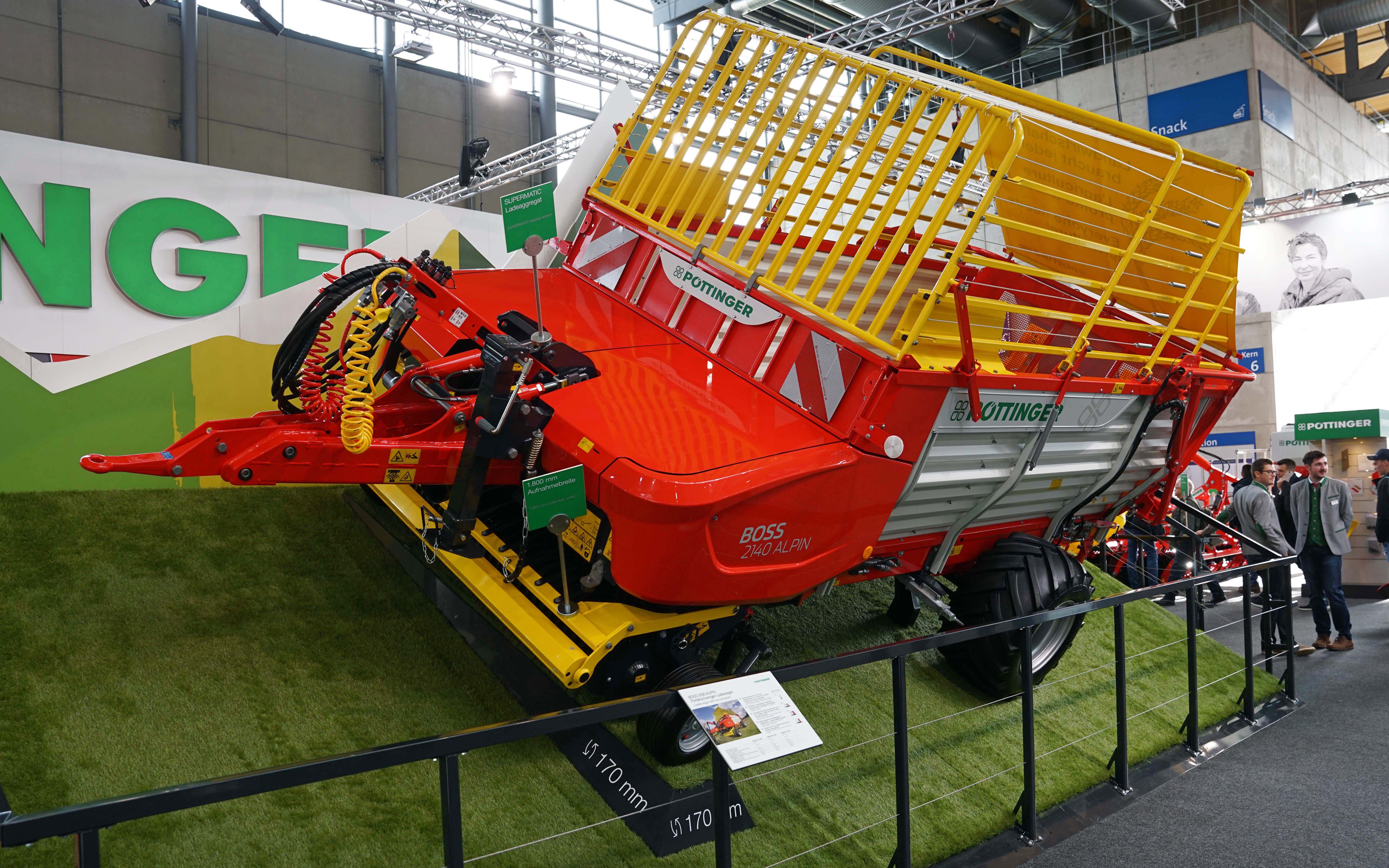 At Agritechnica, Pottinger was adamant that this was a realistic angle for its Boss  Alpin range of forage wagons to work at