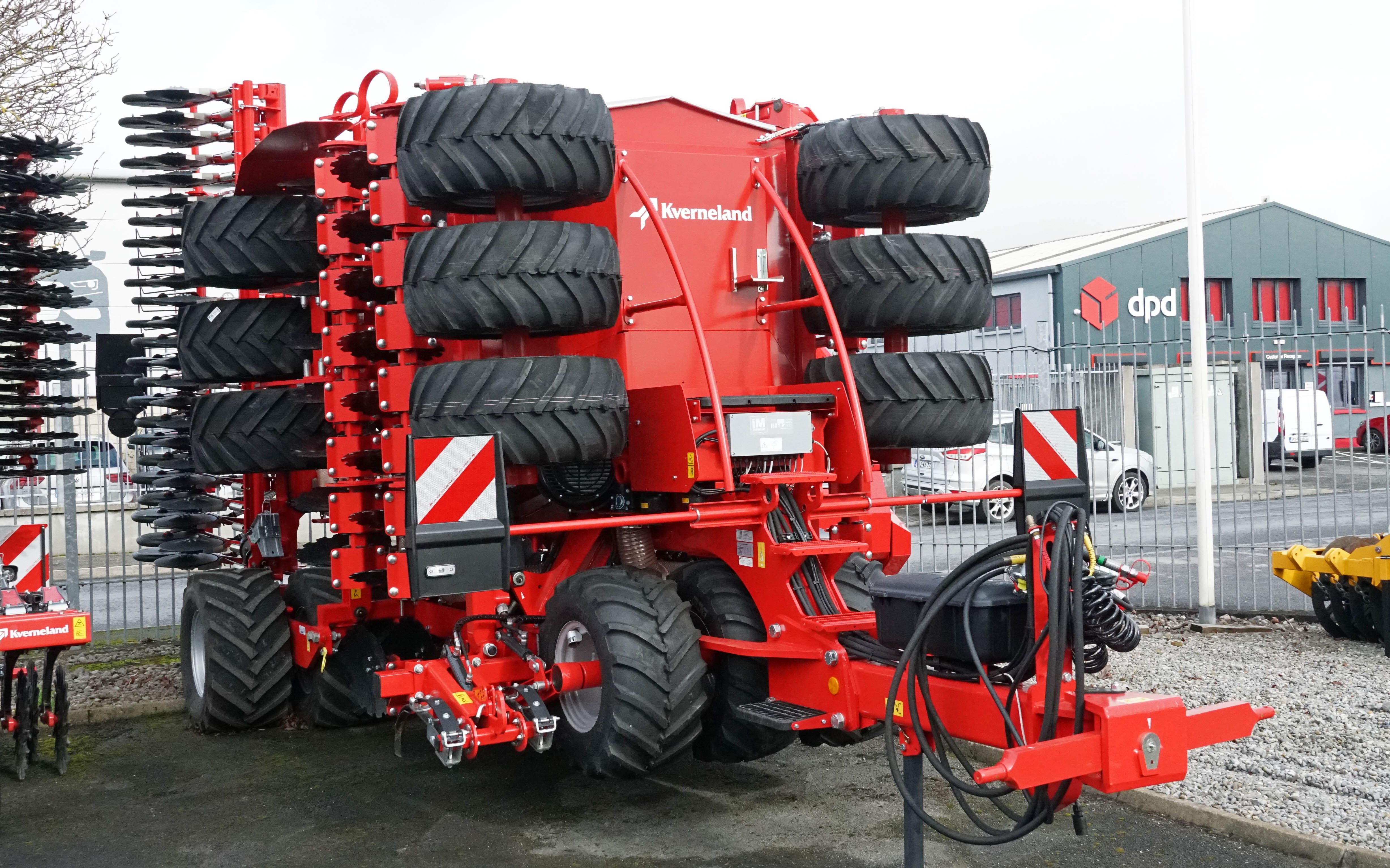 Large tractor drawn drills are catching on, although a large acreage is needed to justify them